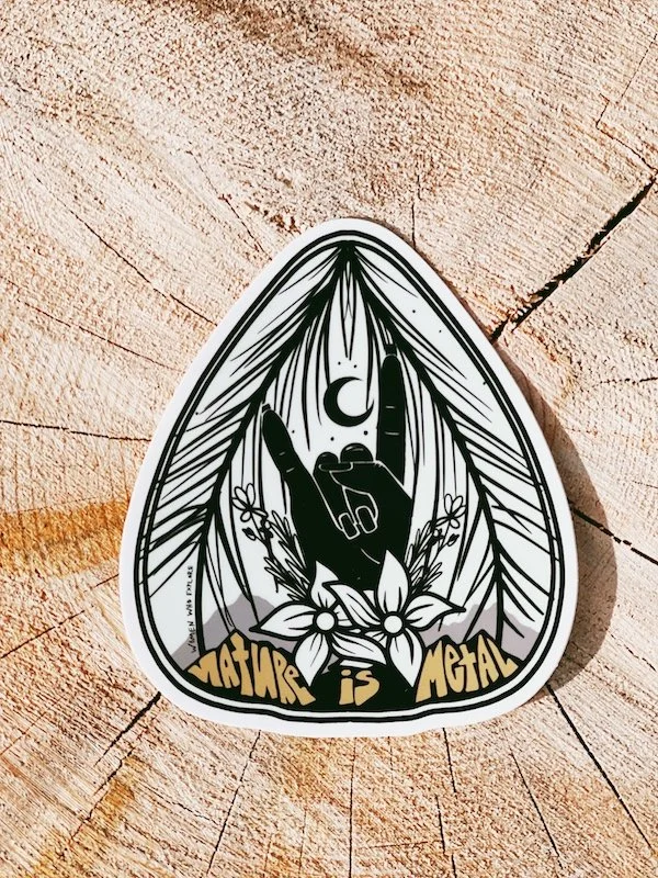 Nature is Metal Sticker