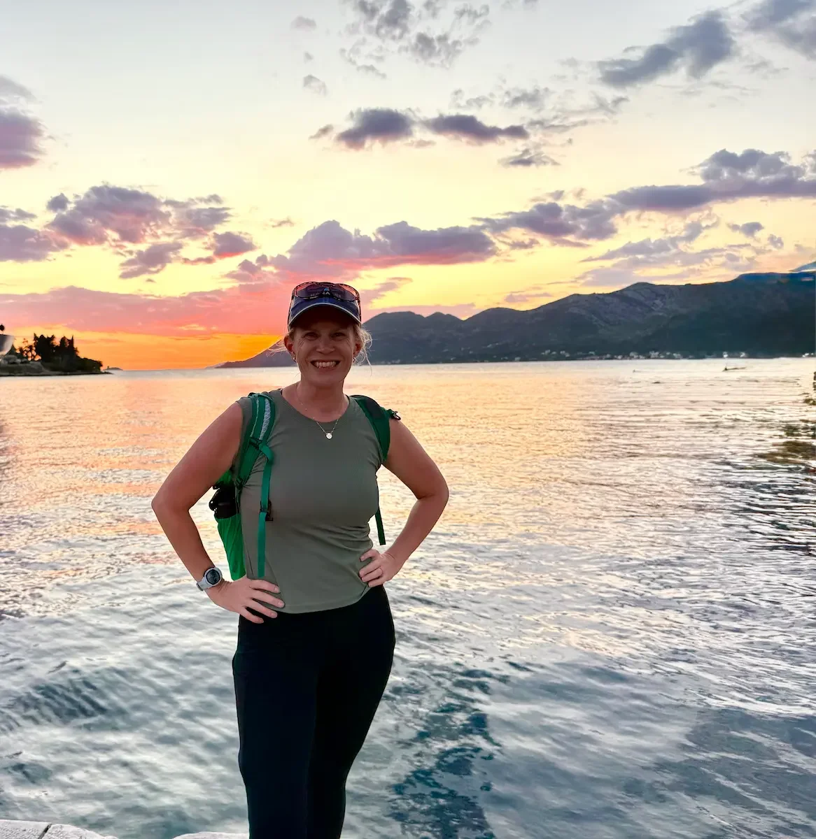 women sunset croatia