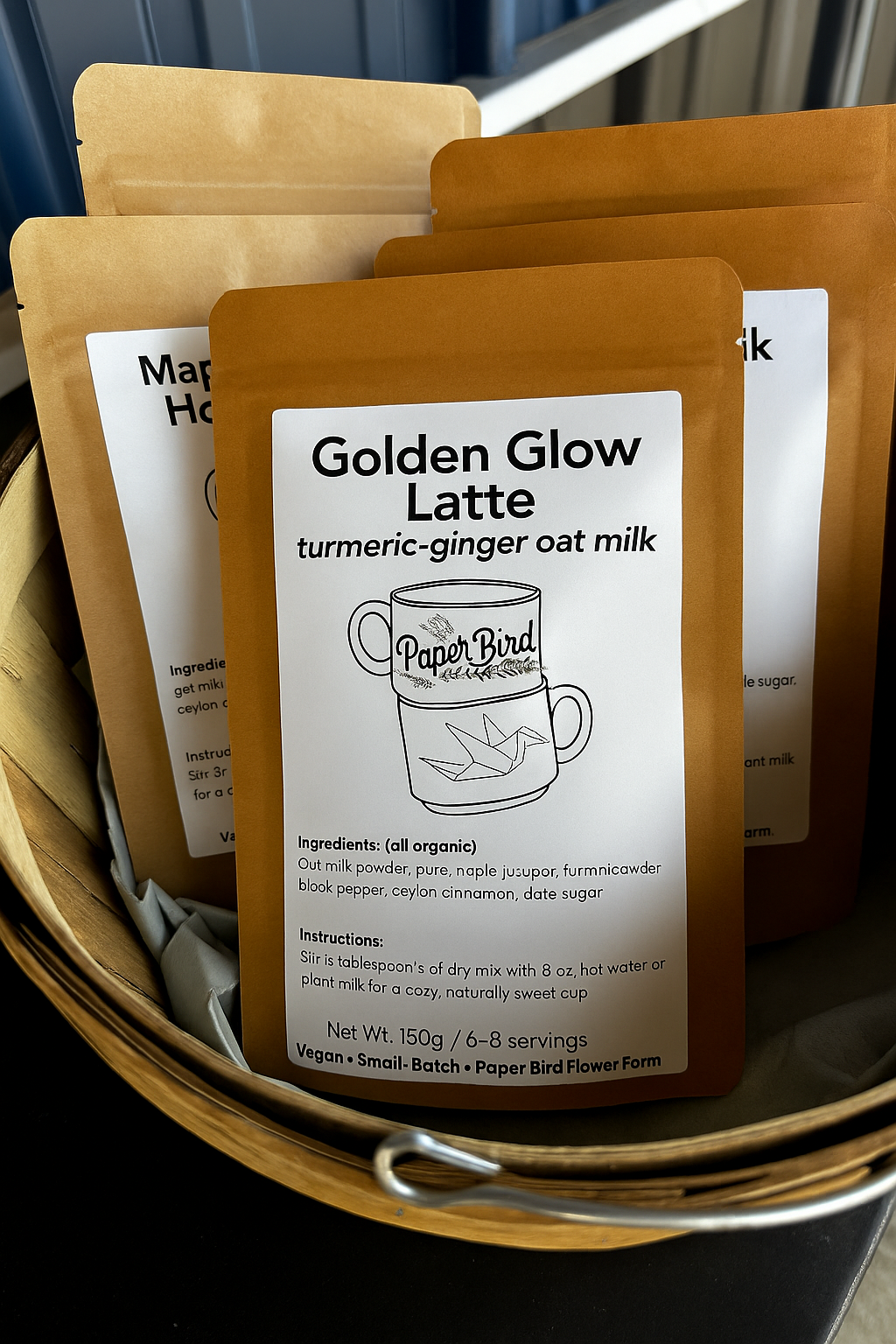 Golden Glow Latte (turmeric-ginger oat) Packaged Dry Mix