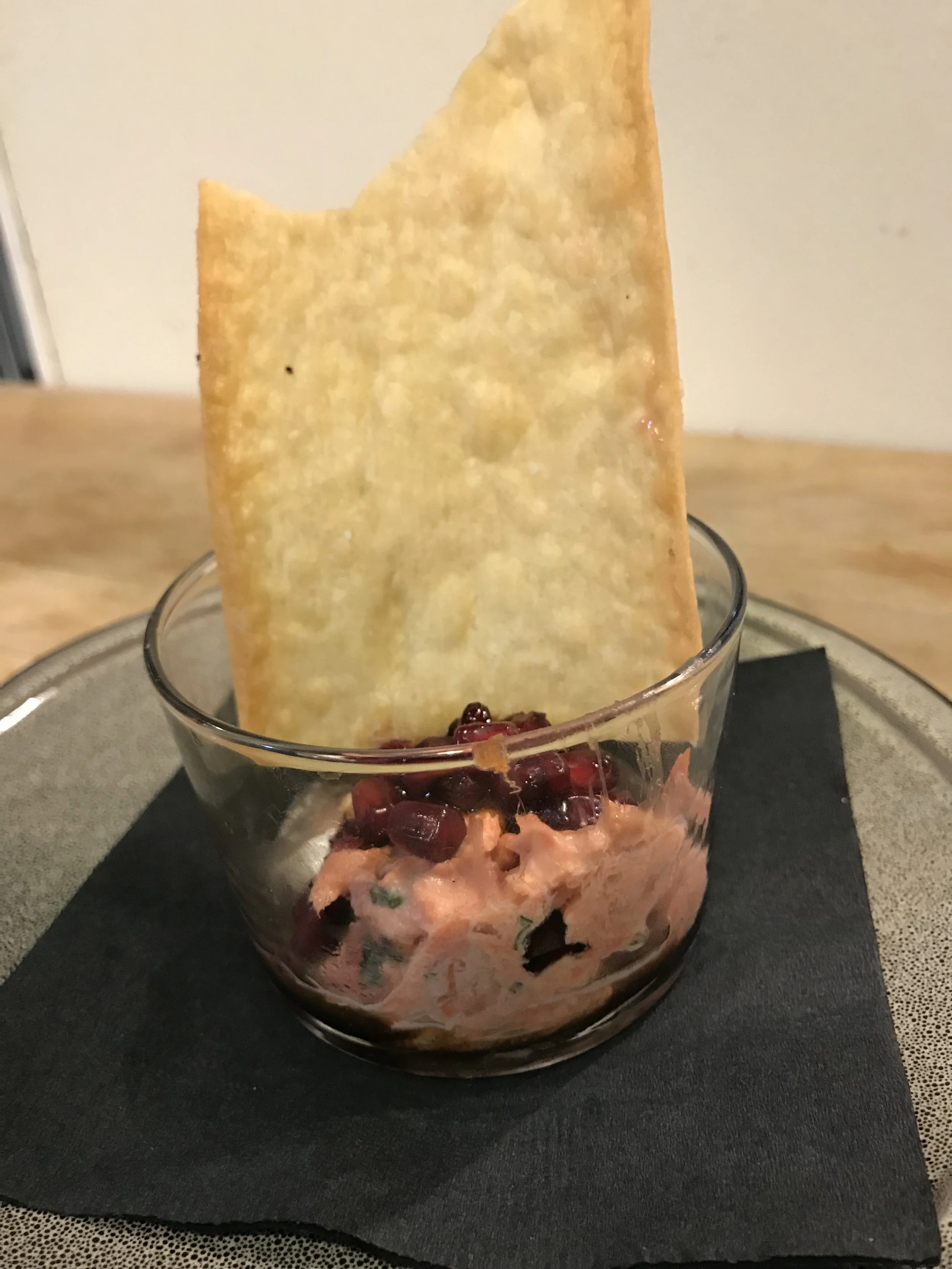 Pomegranate-House Ricotta Spread, Crisp Lavash