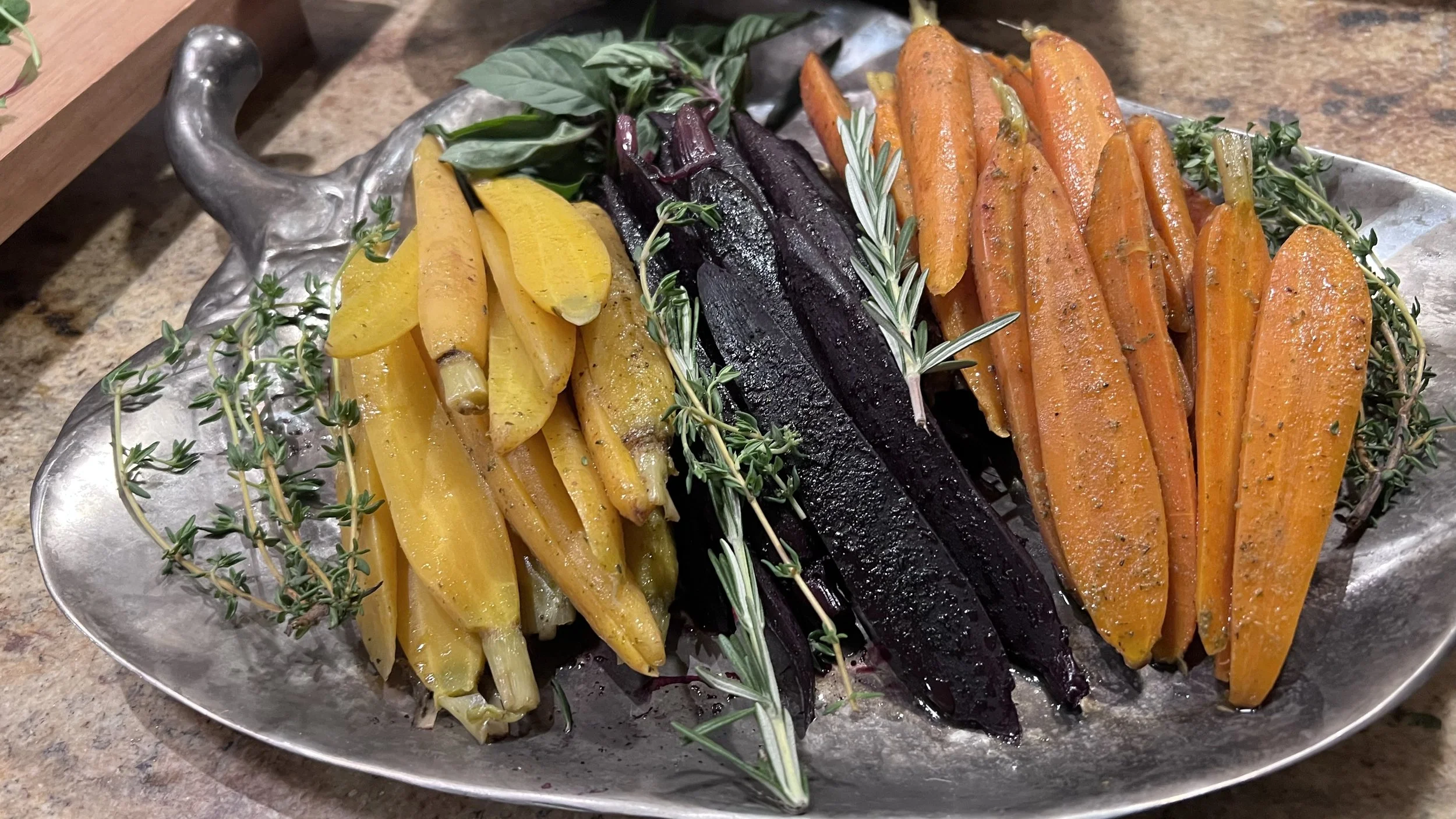 Thyme Roasted Tri-Color Baby Heirloom Carrots