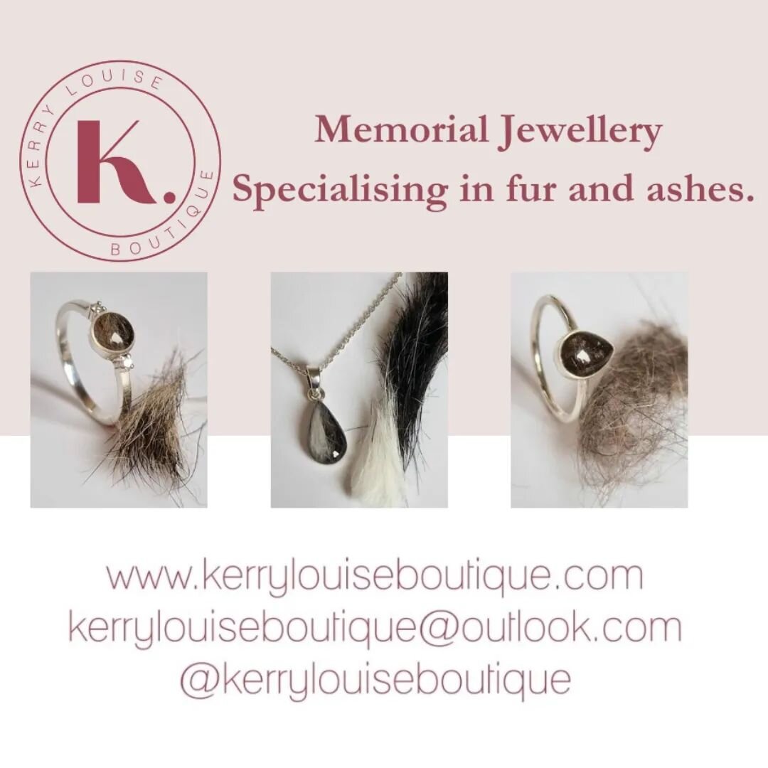 Memorial Jewellery. Specialising in fur and ashes. Take a look at my website for prices or FAQs. #kerrylouiseboutique #horsehairjewellery #petmemorialjewellery #furbaby #memorialjewellery #ashespendant #ashesring #furjewellery #furbaby🐾 #horsesofuk 