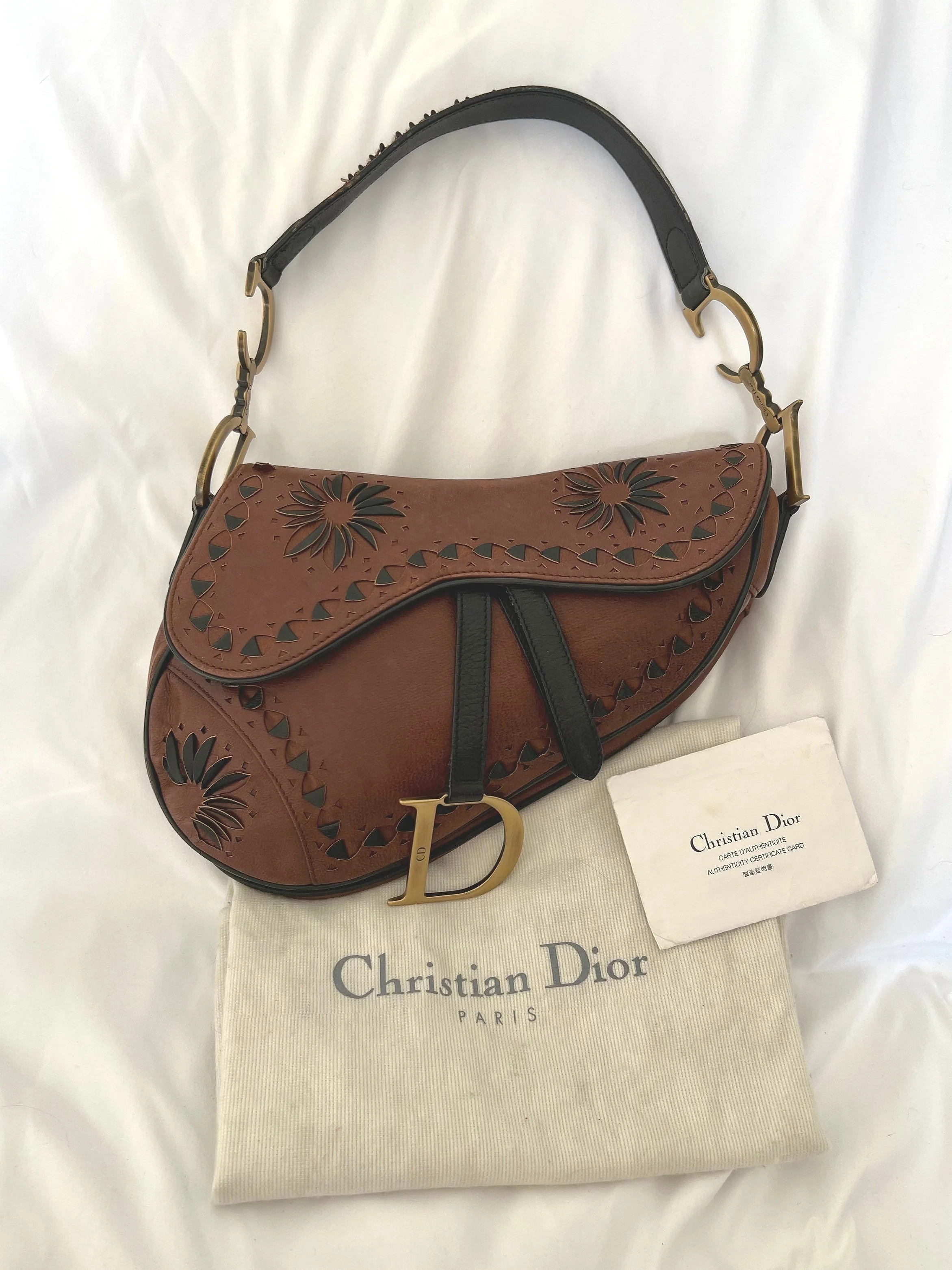 Dior Limited Edition Laser Cut Saddle Bag — The Posh Collective