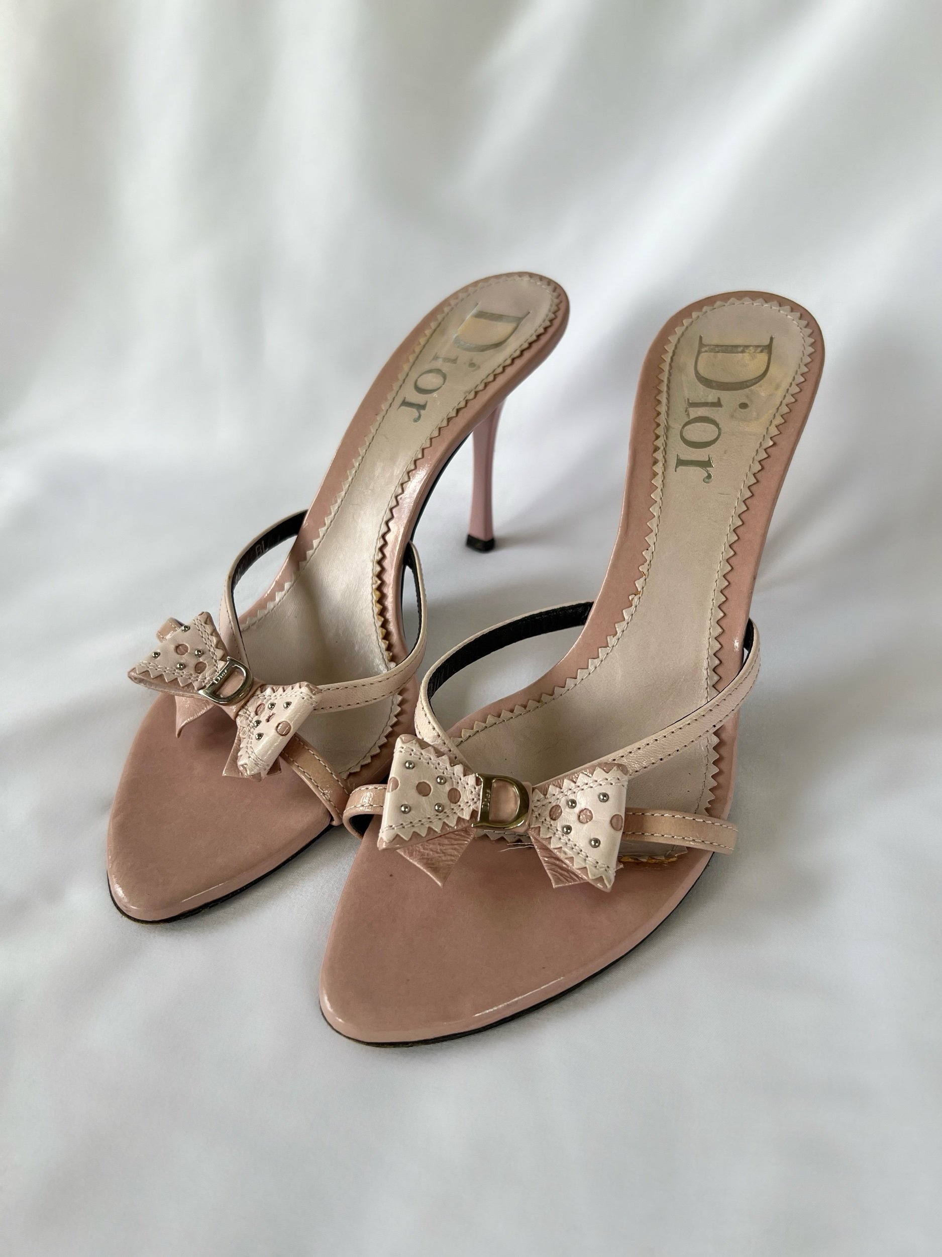 Dior Patent Leather Bow Sandals