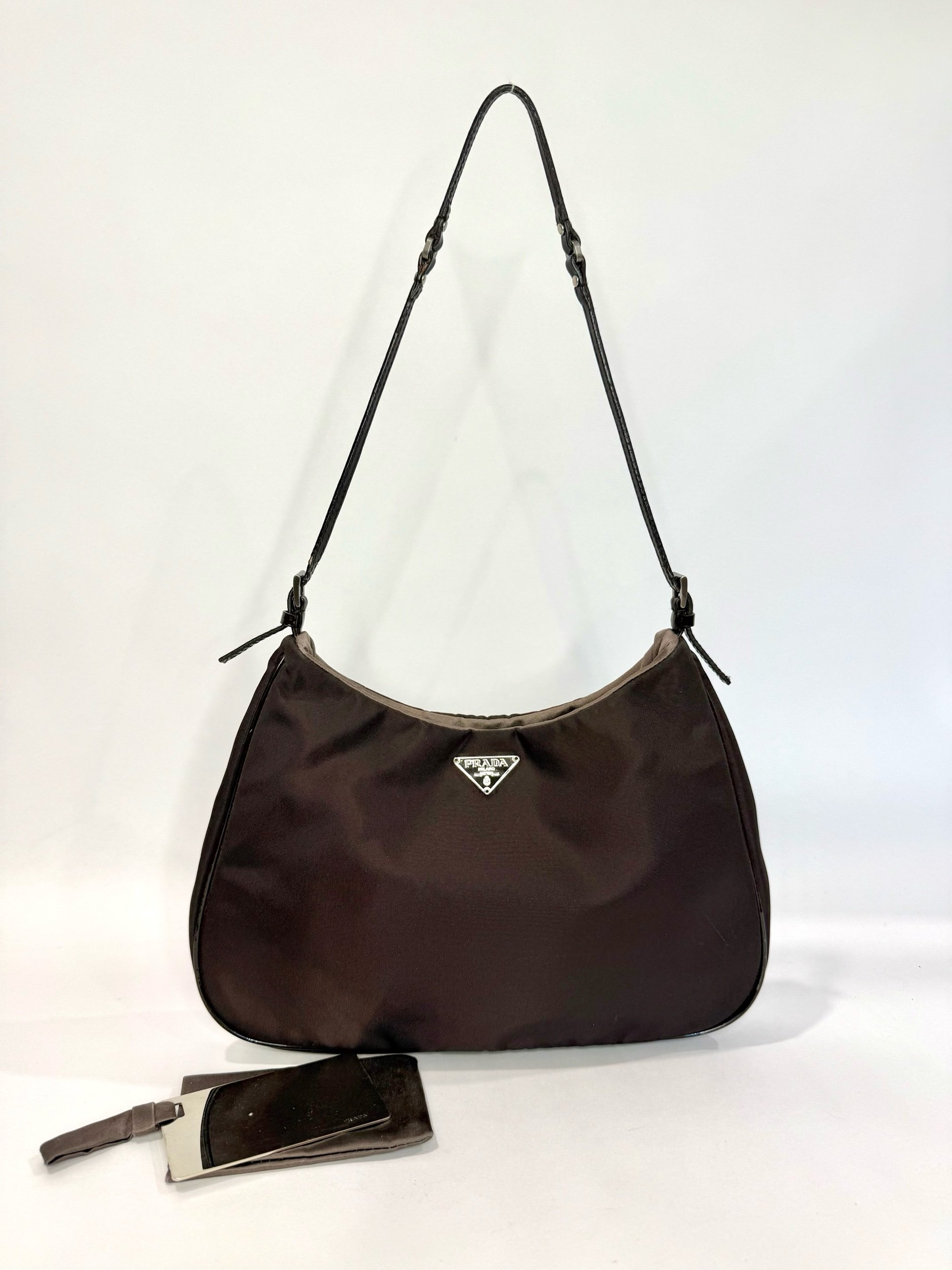 Prada Brown Nylon Cleo Bag