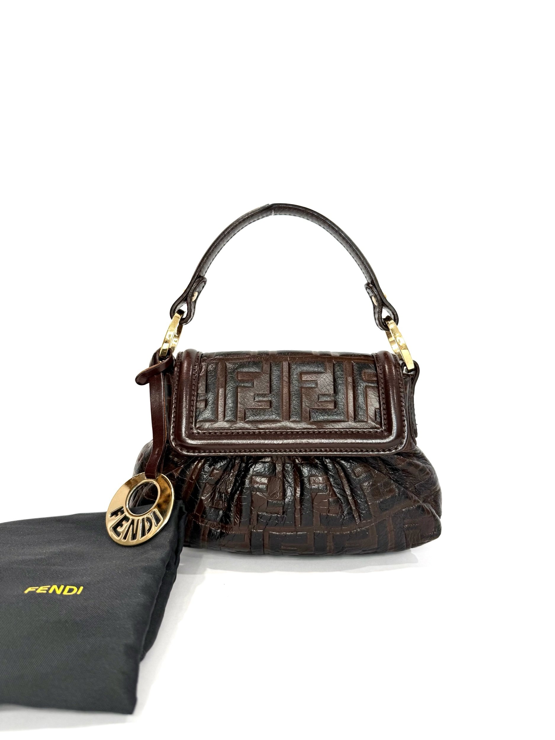 Fendi Leather FF Mini Chef Bag