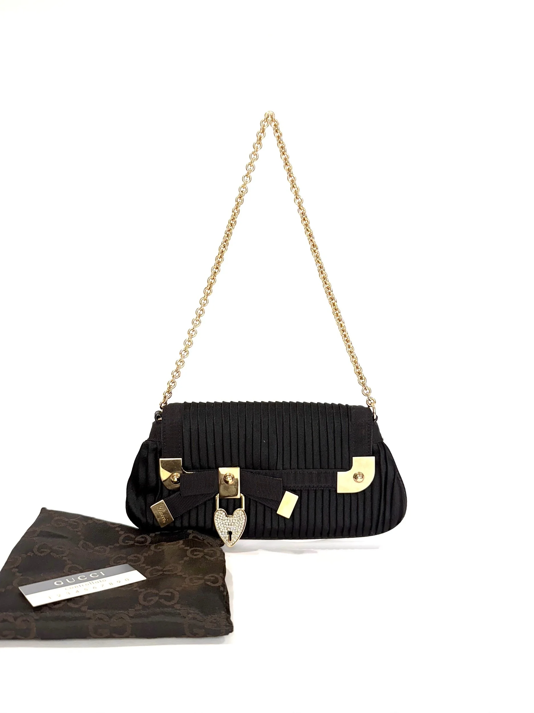 Gucci Pleated Satin Mini Bag