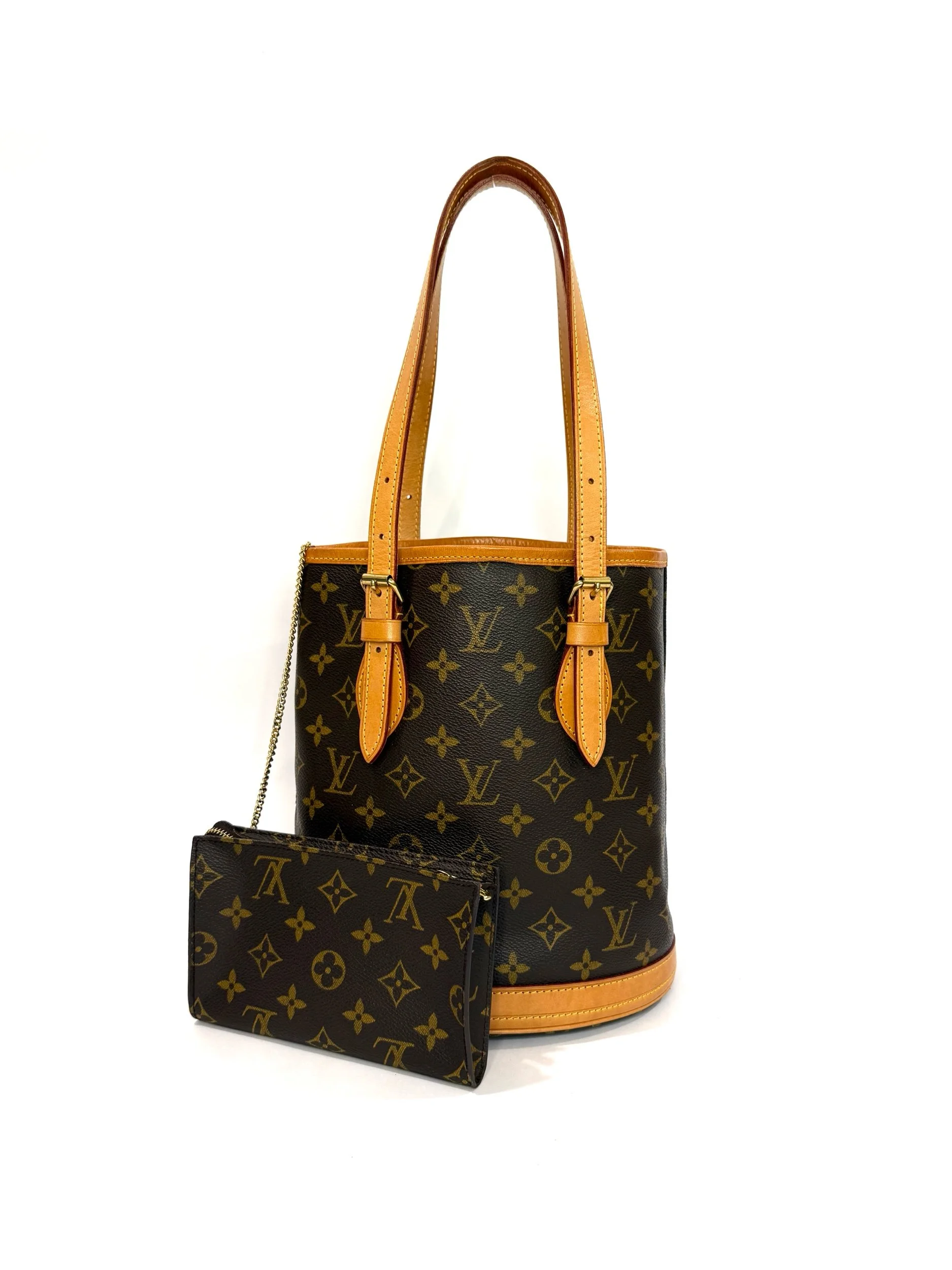 Louis Vuitton Monogram PM Bucket Bag with Pouch