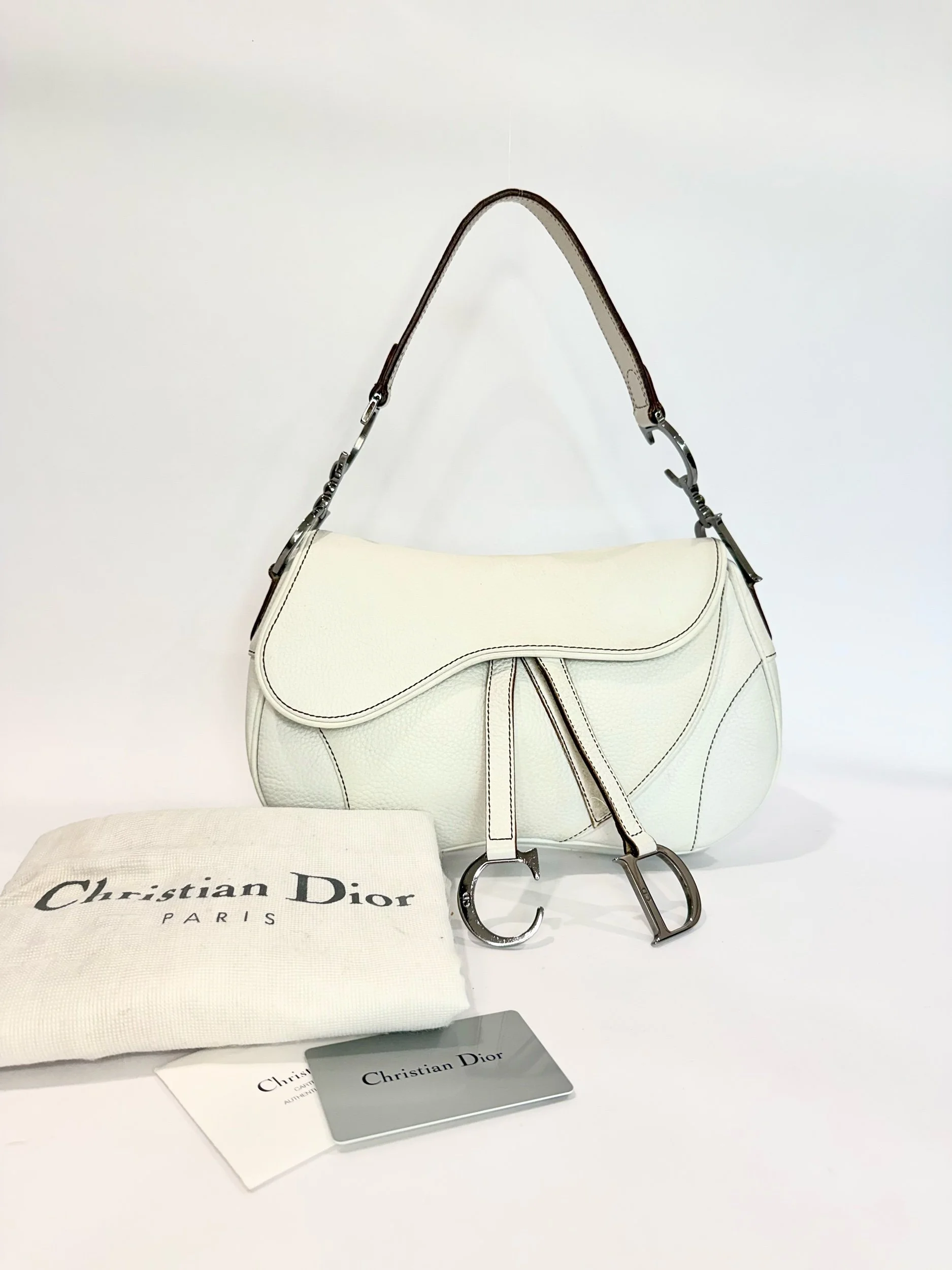Dior Leather Double Saddle Bag