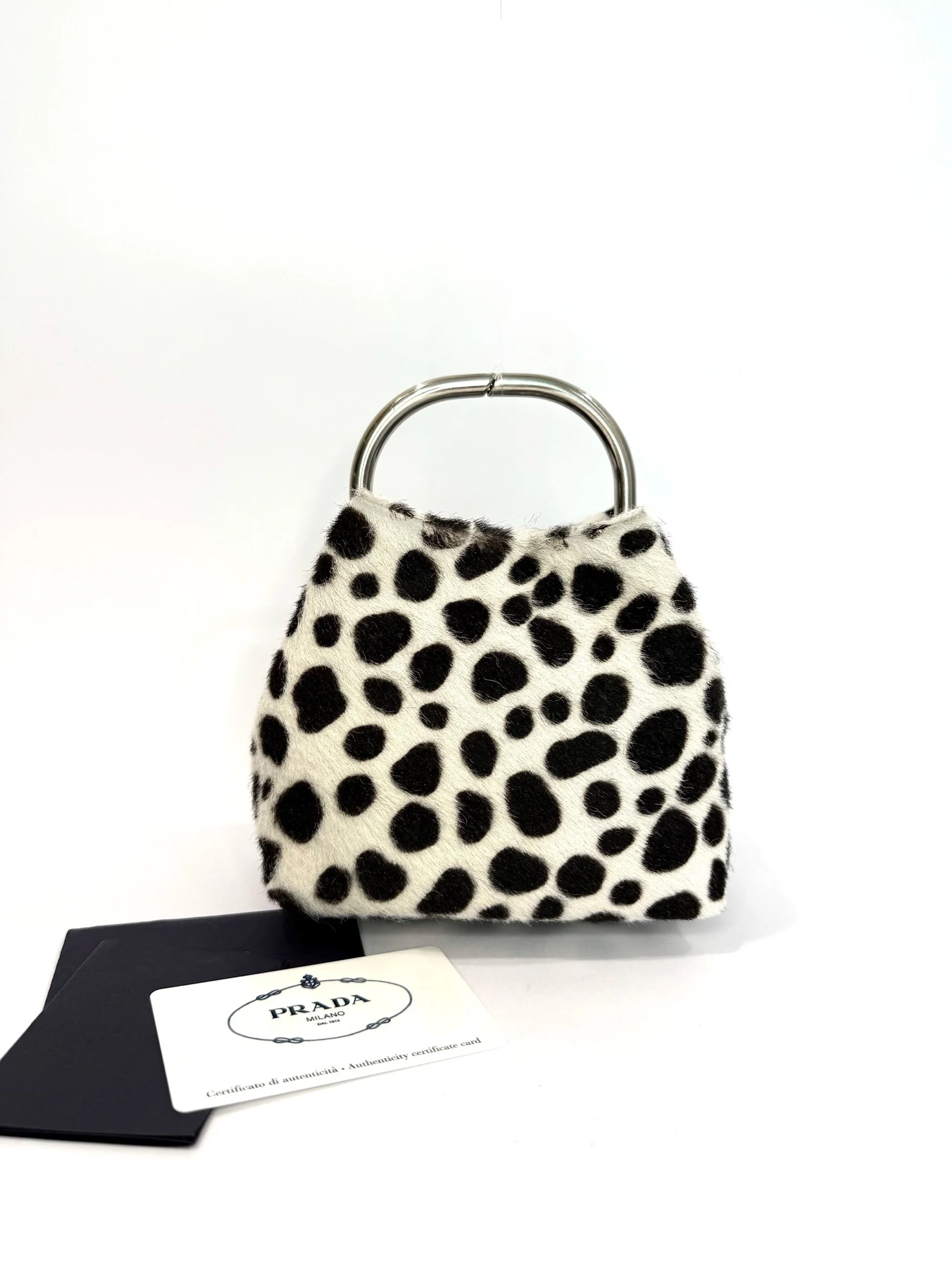 Prada Dalmatian Pony Hair Mini Bag