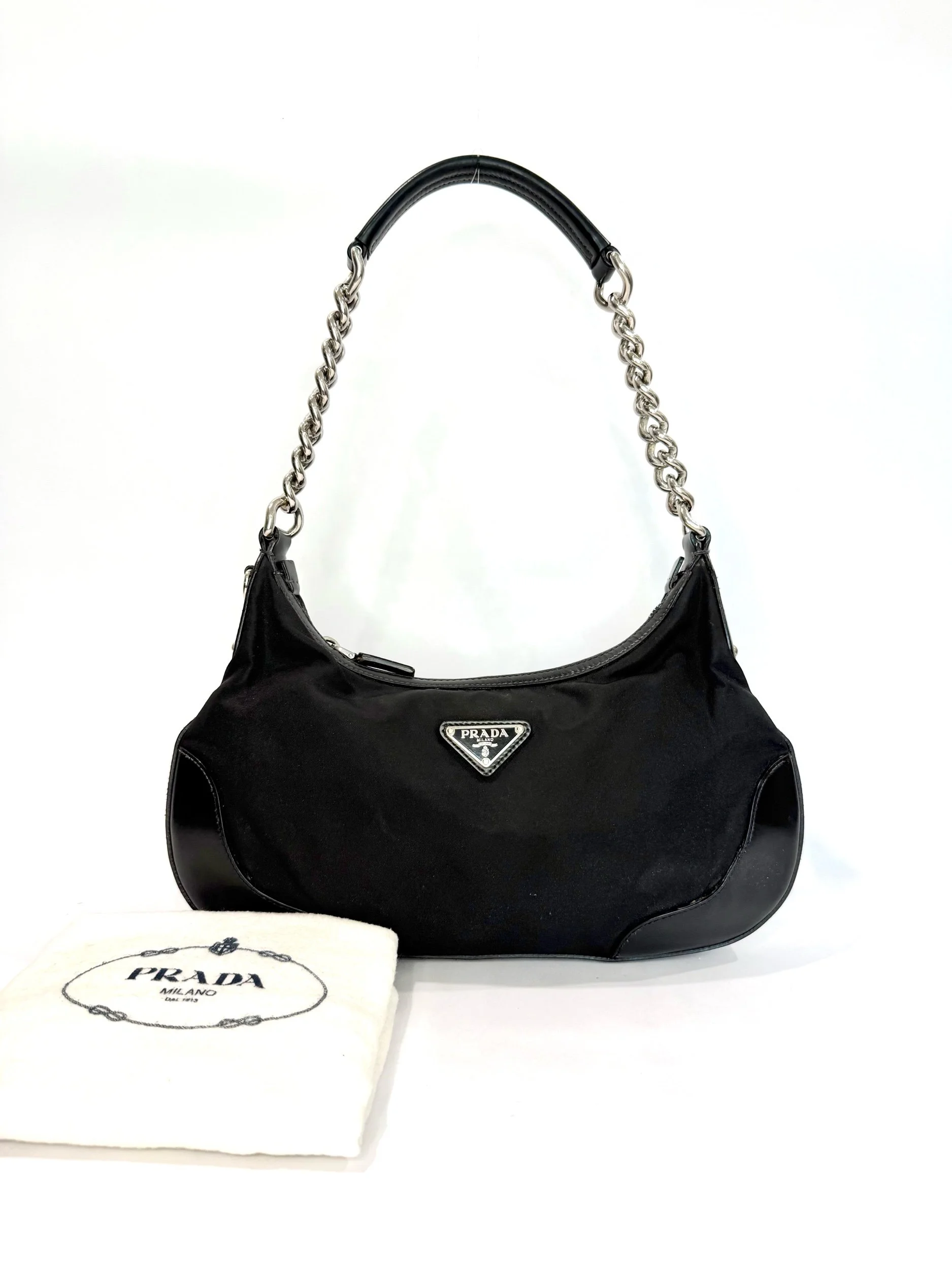 Prada Nylon Chain Shoulder Bag