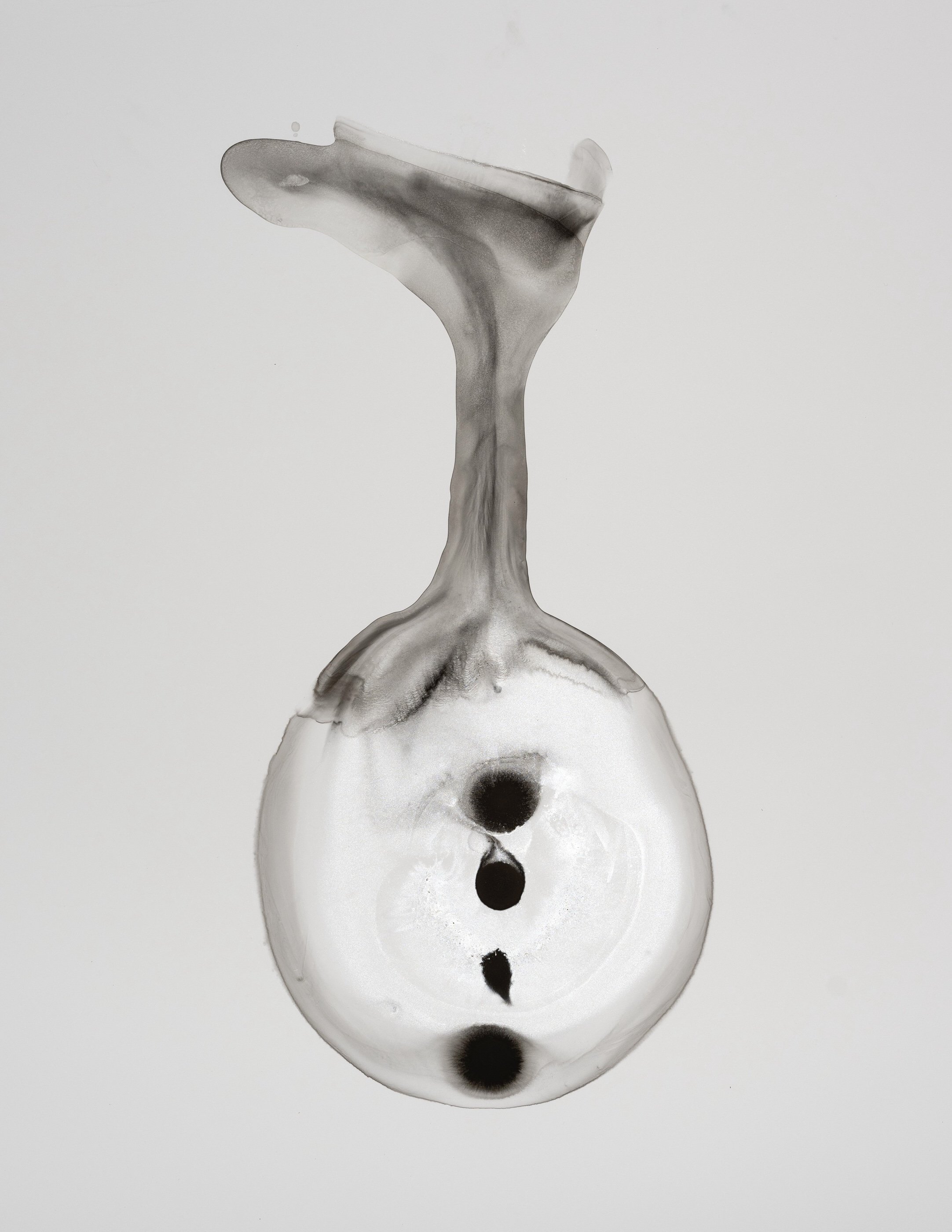 Origin. Spring Water and Acrylic Ink on Polypropylene. 36 x 30 in. 2022