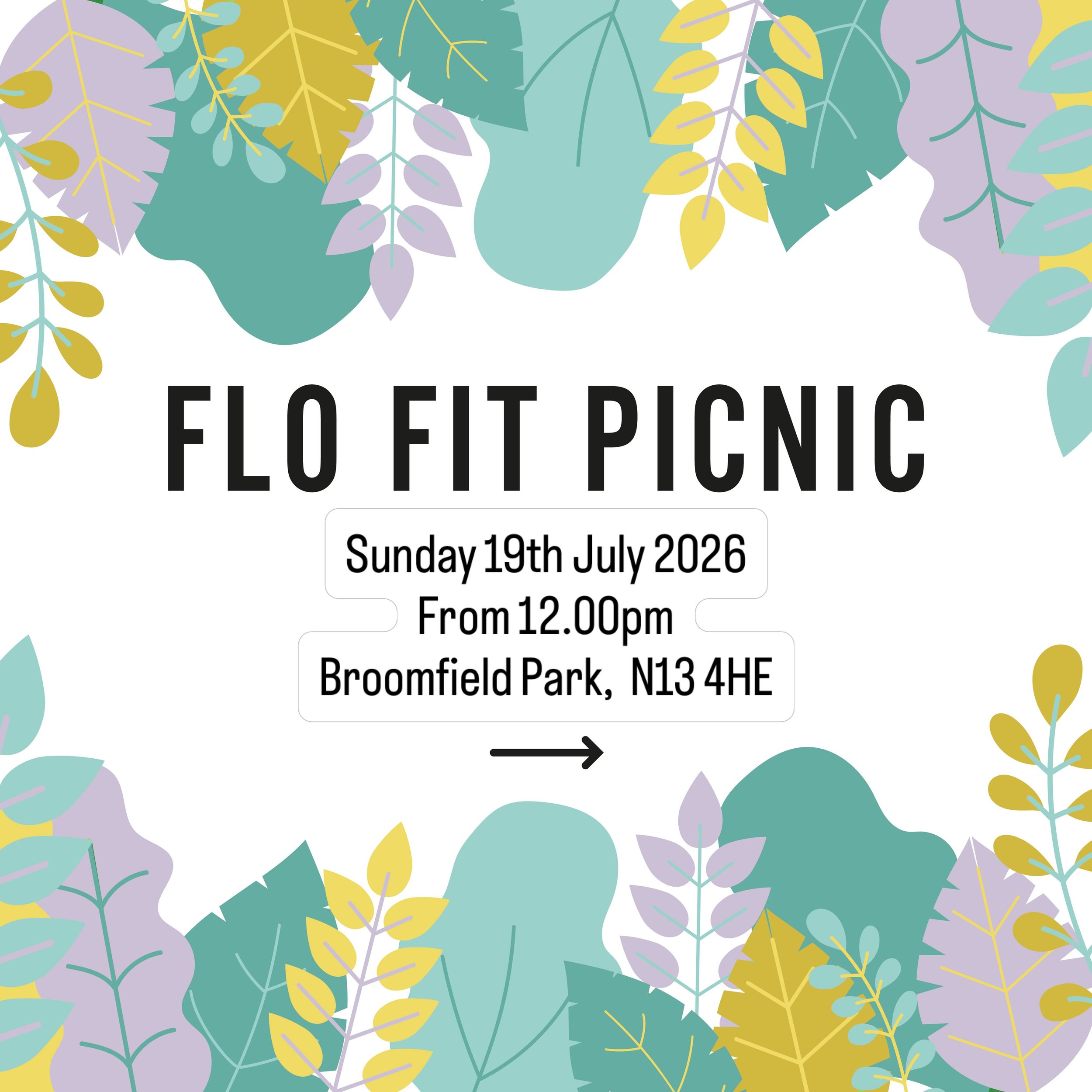 Flo Fit Picnic 🧺 🎉 

📅 Sunday 19th July 2026
⏰From 12.00pm
📍 Broomfield Park, Palmers Green, N13 4HE
What3Words location: output.toned.circle

See you there! 

#flofit #flofitclasses #flofitpicnic #havefunandgetfit #exerciseclasses