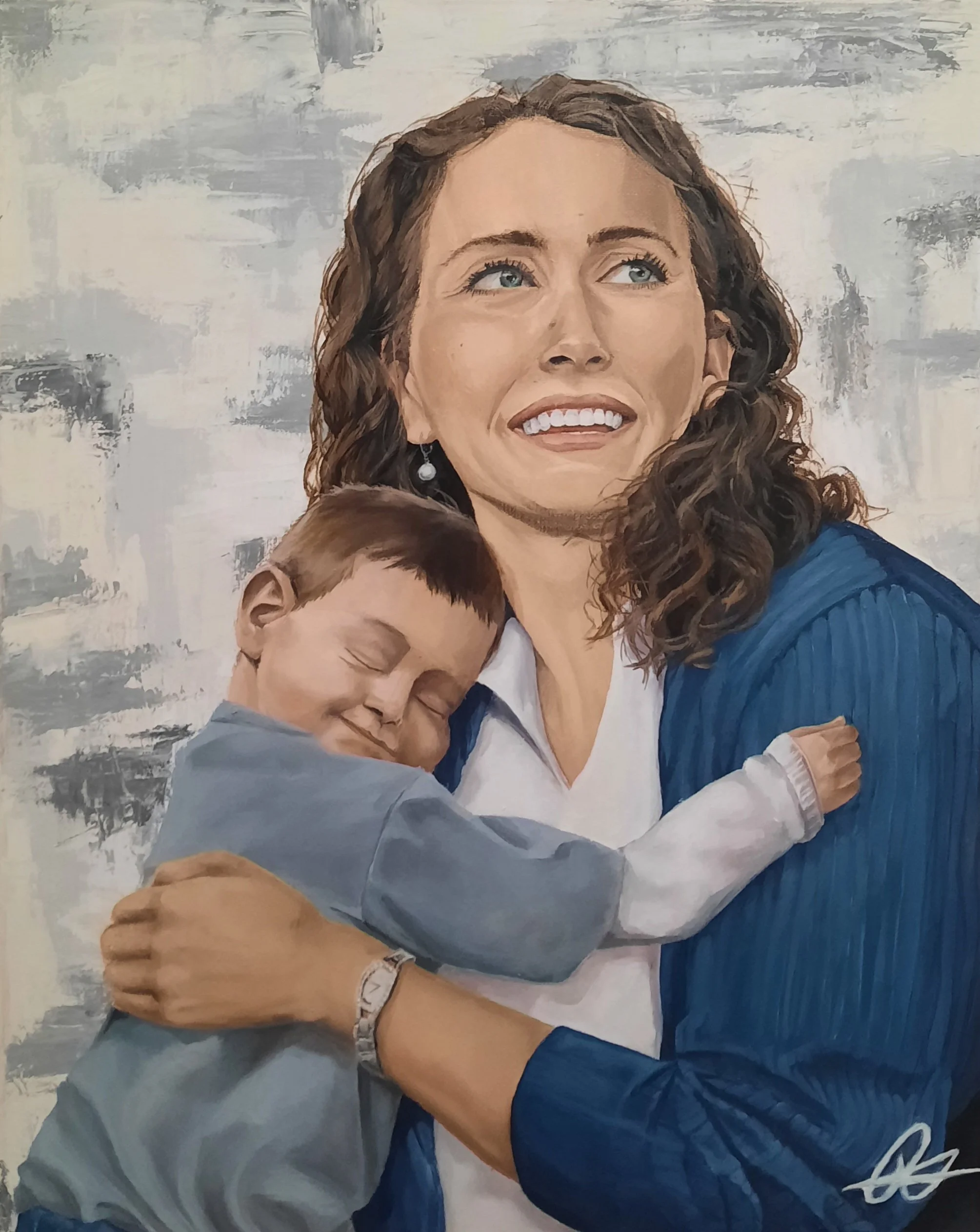 "Mom and I" (18x24"), Oil on Canvas, (July 2021)