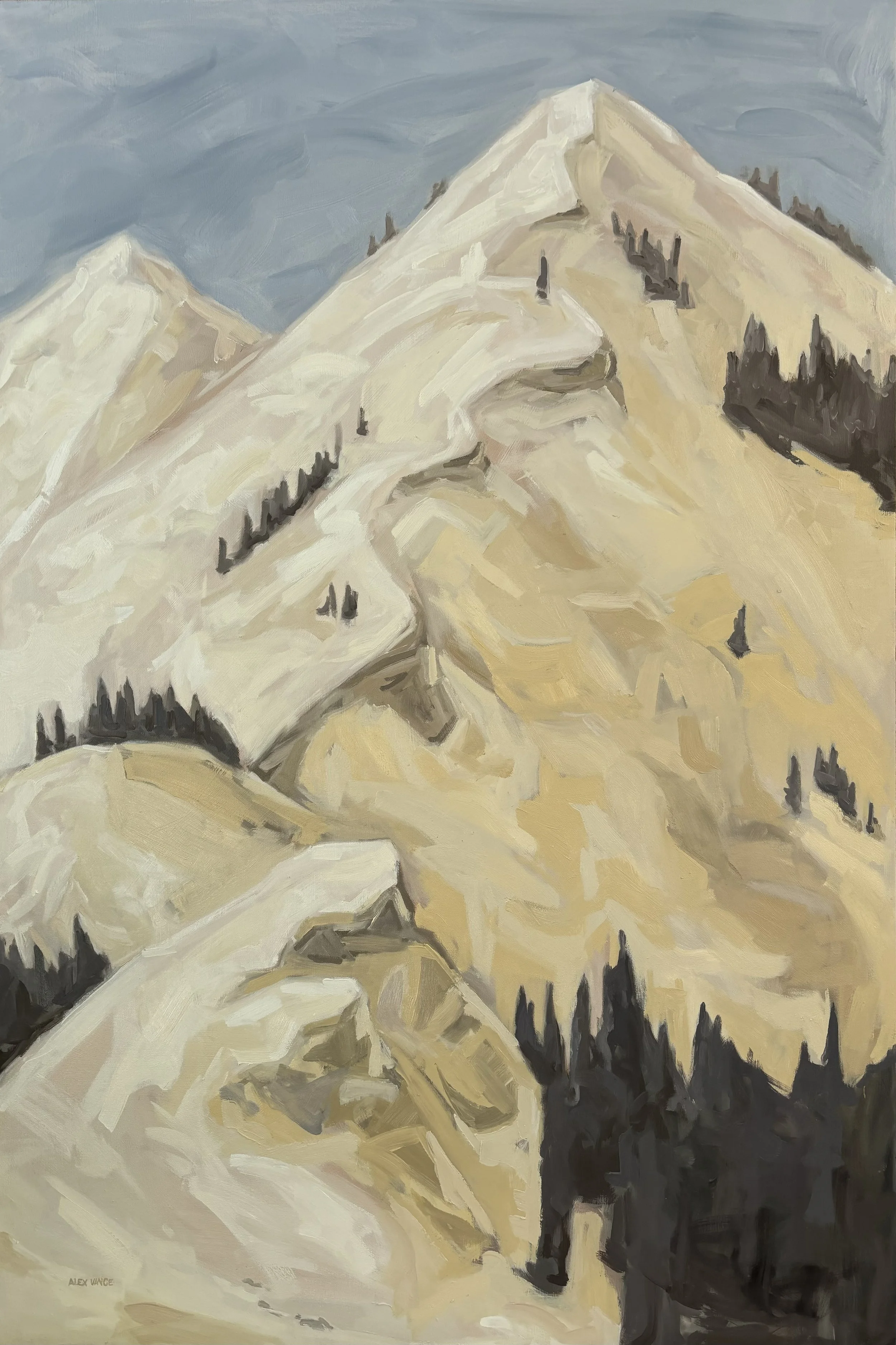 "Pioneer Peak", (48x54''), Oil on Canvas, (July 2024)
