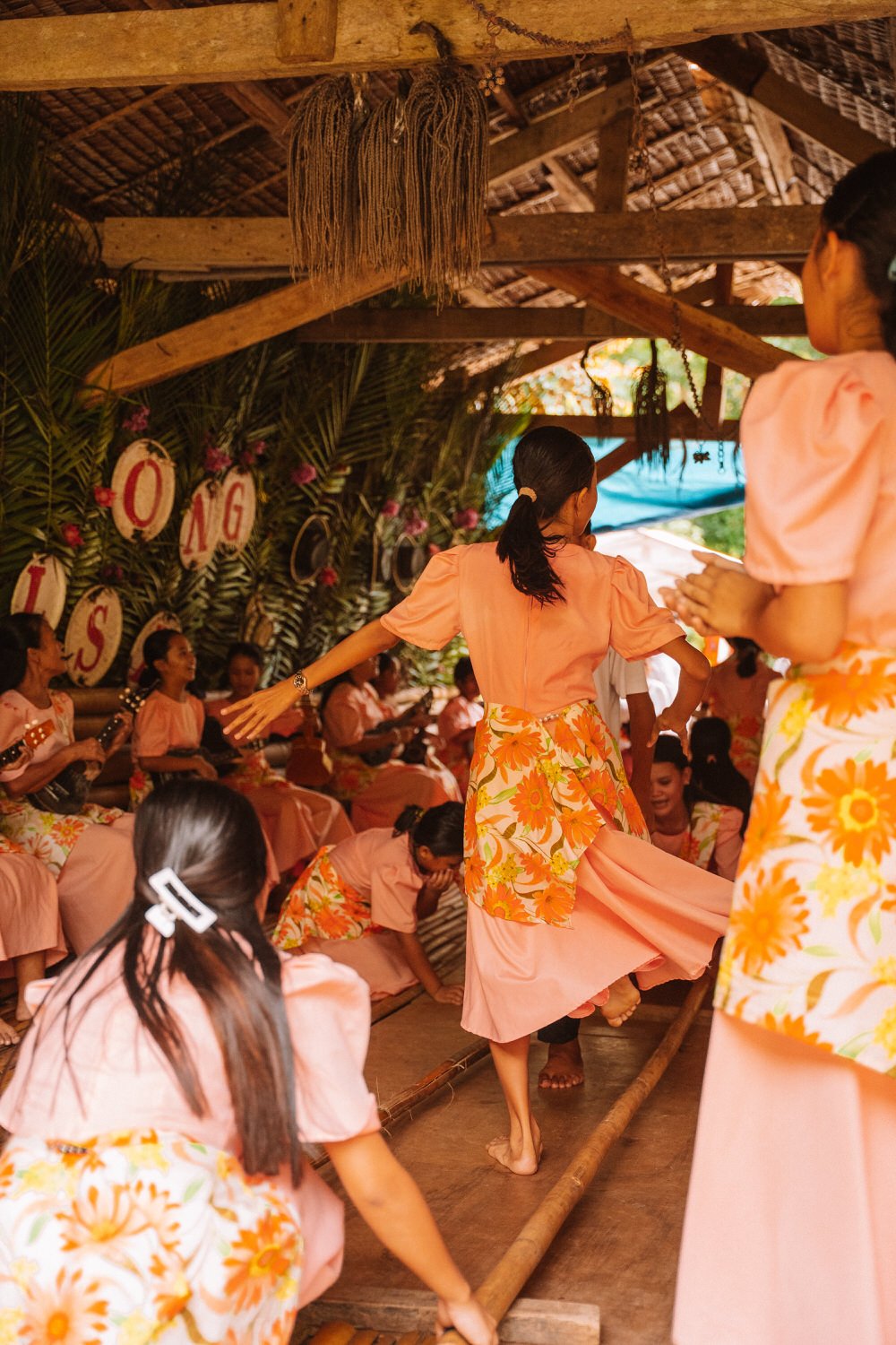 The quickstep beat of a traditional tinikling dance.