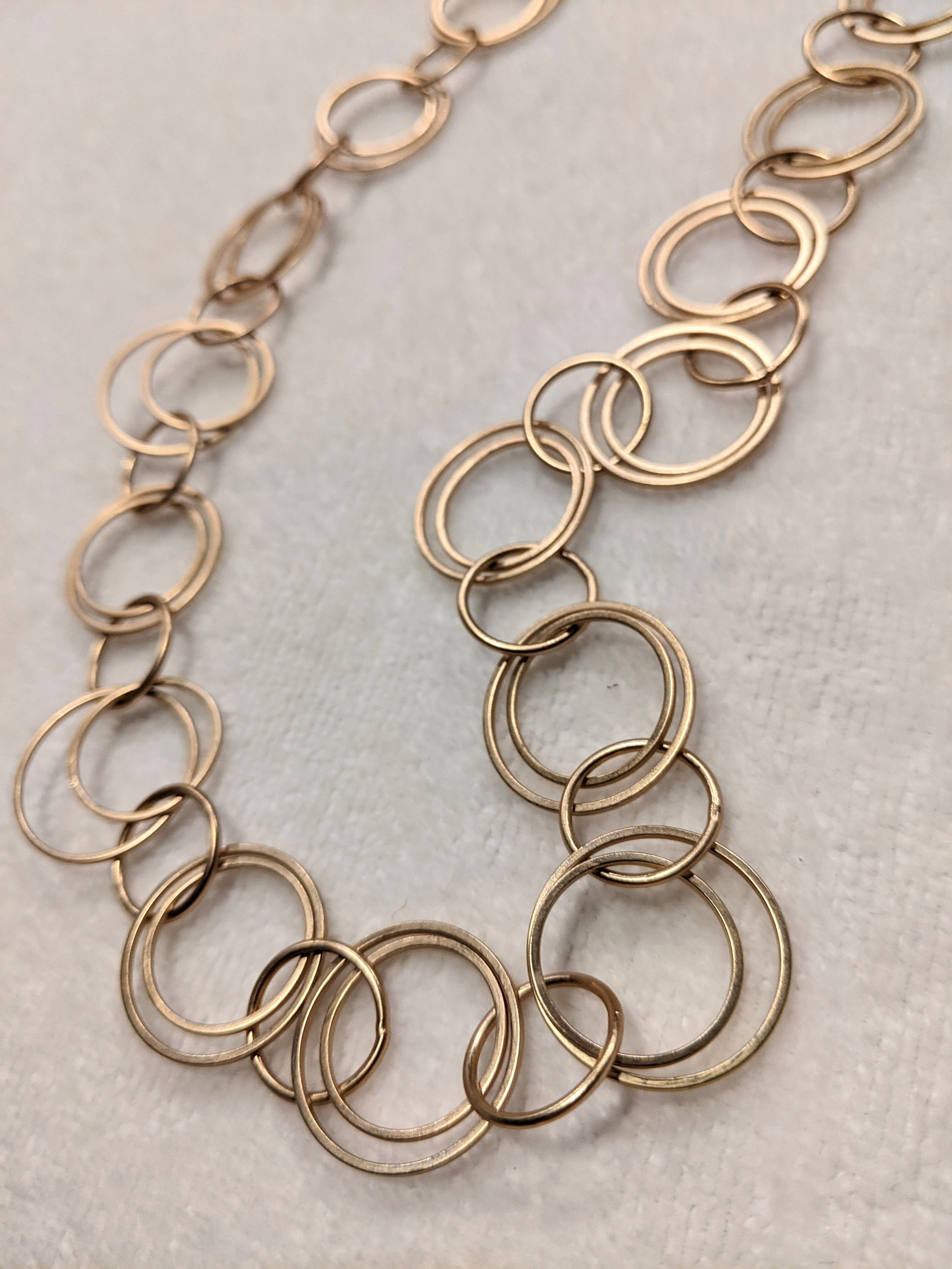 Gold Rings Chain Necklace