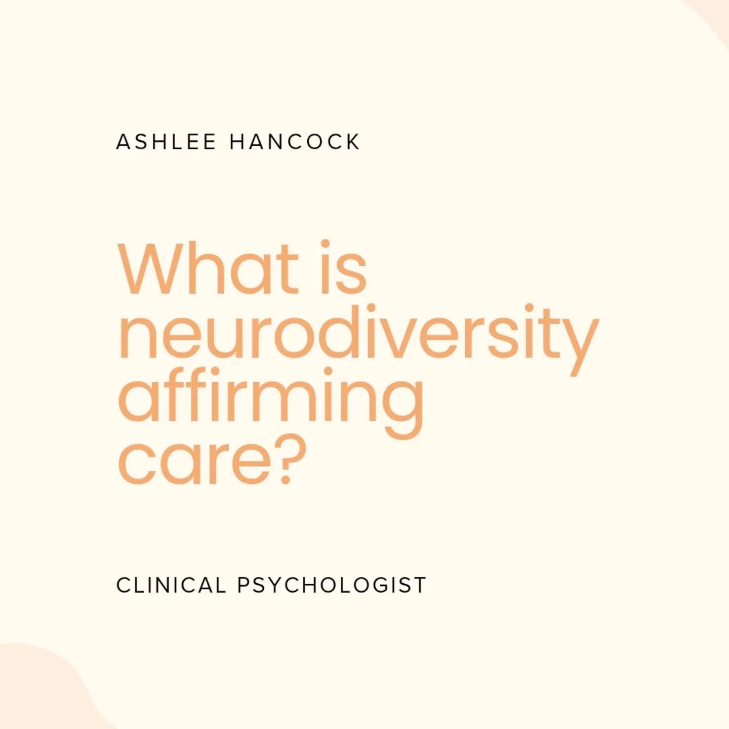 What is Neurodiversity Affirming Care?

*These posts share general insights about mental health. They aren't tailored to any one person or situation, and they're not a replacement for working with your own qualified professional.