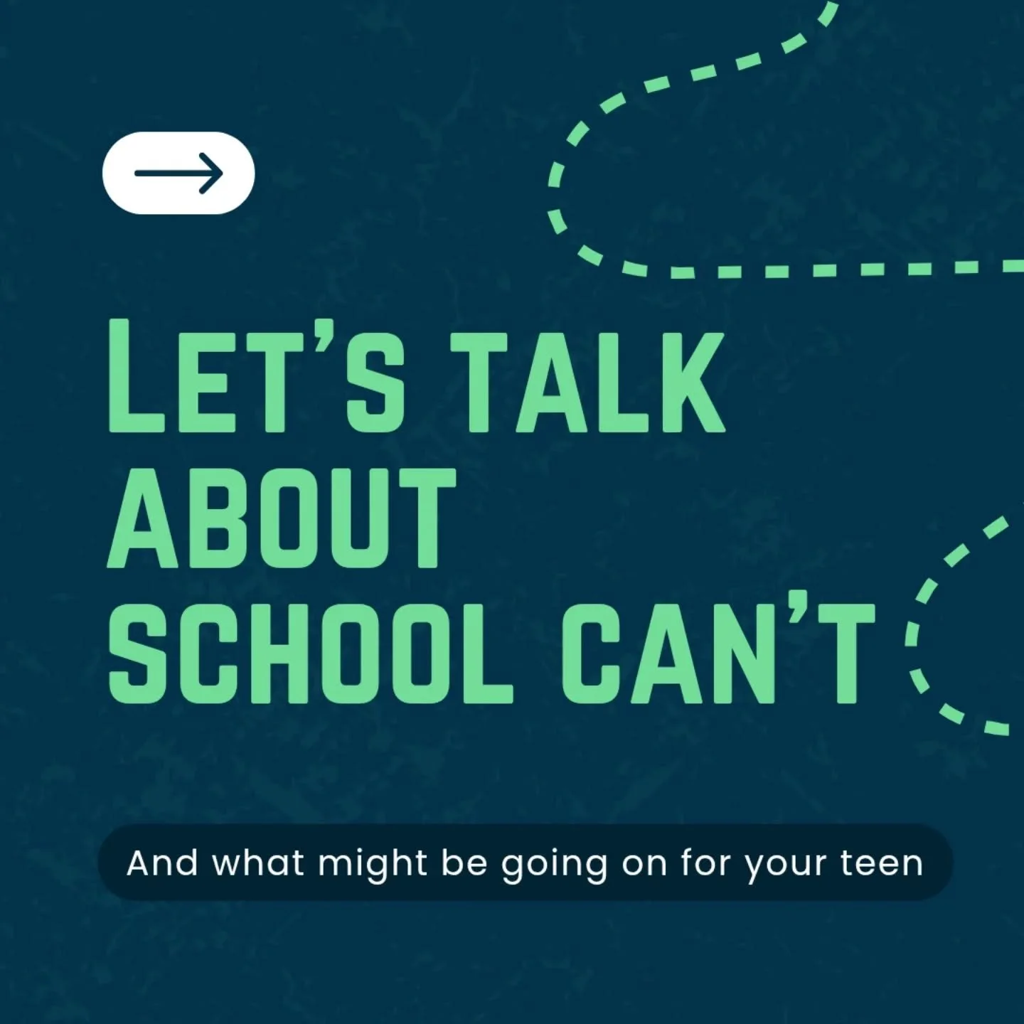 Let's talk about 'school can't'. When your teen can no longer go to school 🌸

*These posts share general insights about mental health. They aren't tailored to any one person or situation, and they're not a replacement for working with your own quali