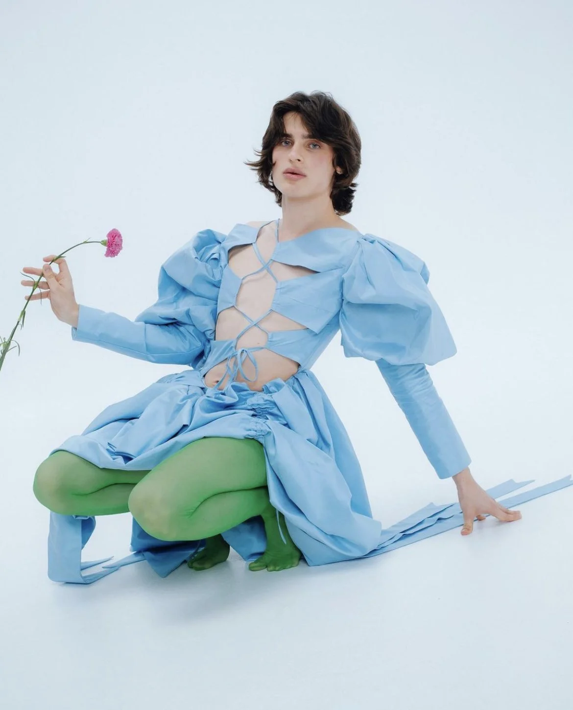 custom dress for harrison in baby blue