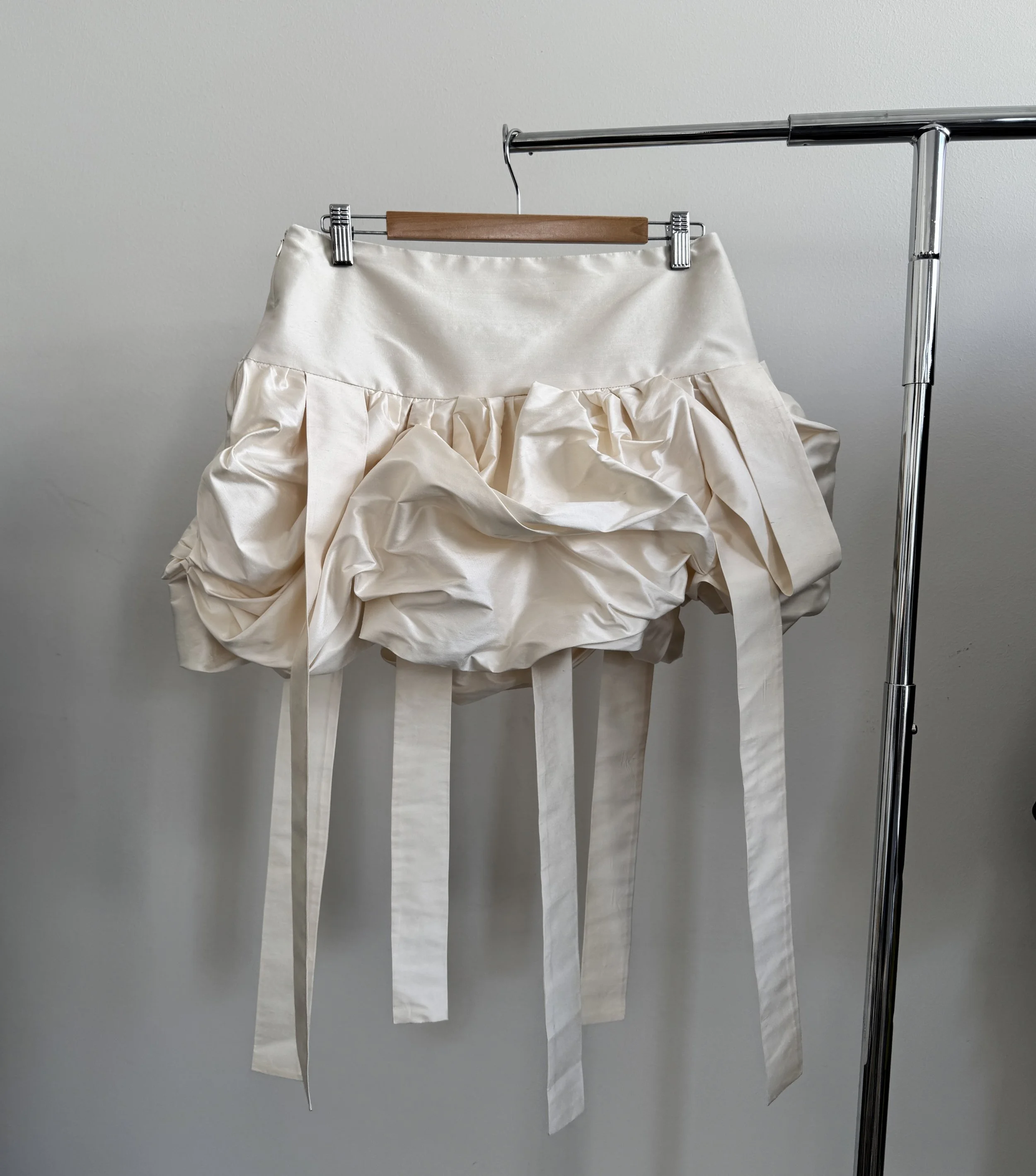 cream silk skirt for maddy