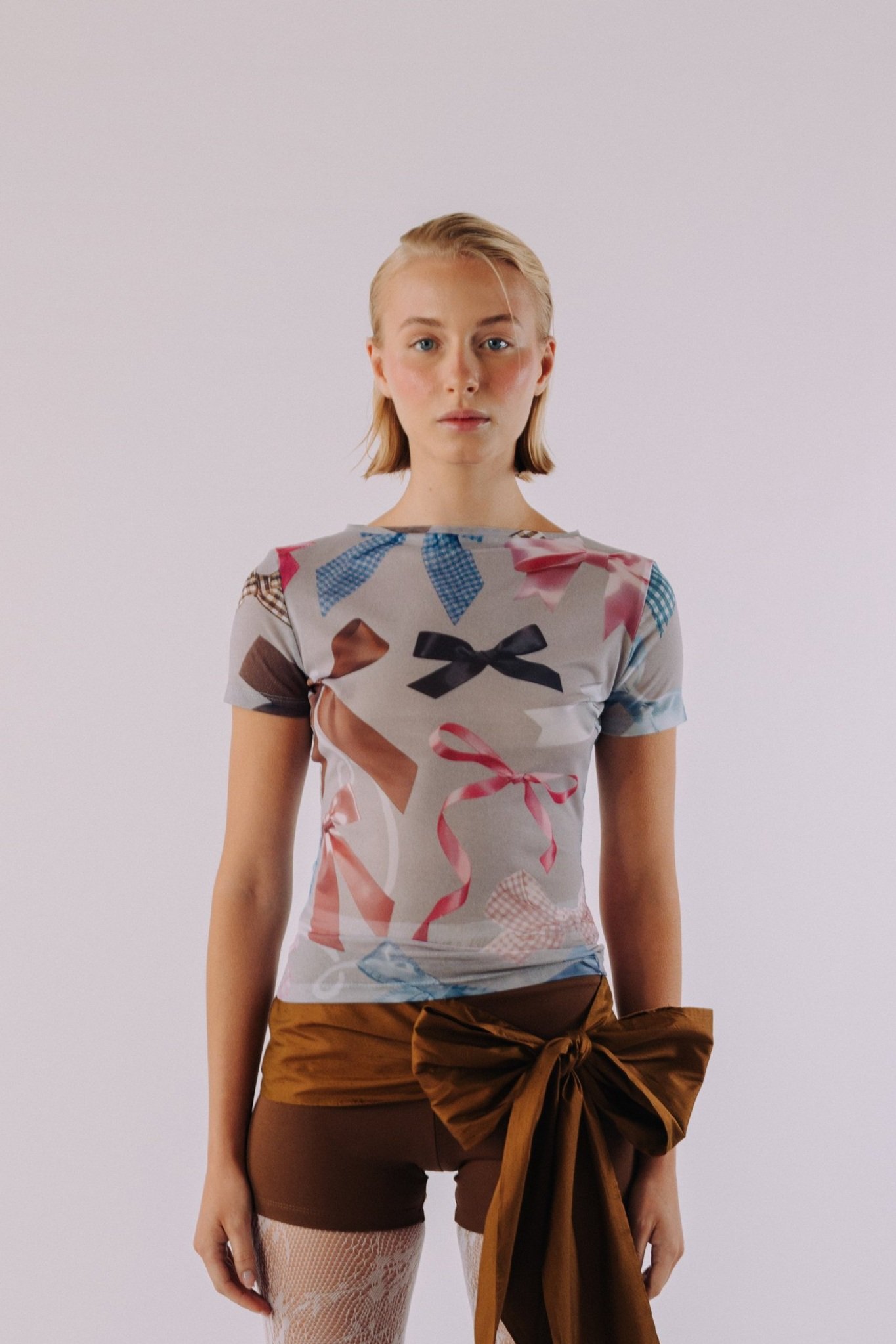Bows Mesh Baby Tee