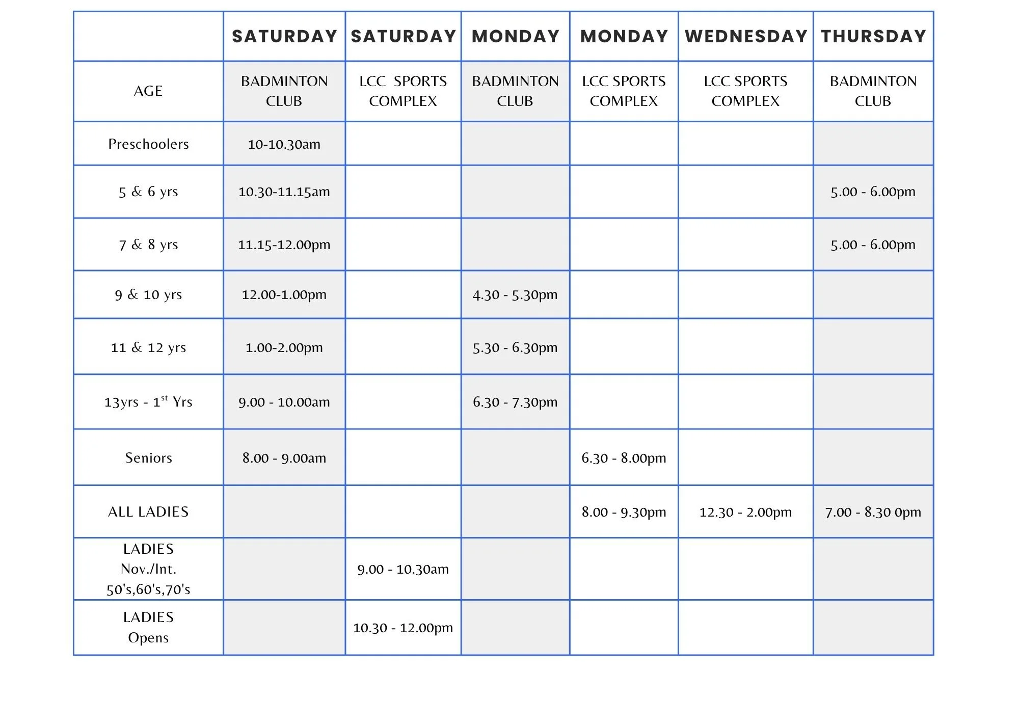 Timetable 2026 — Liverpool Physie/Dance and fitness classes Liverpool