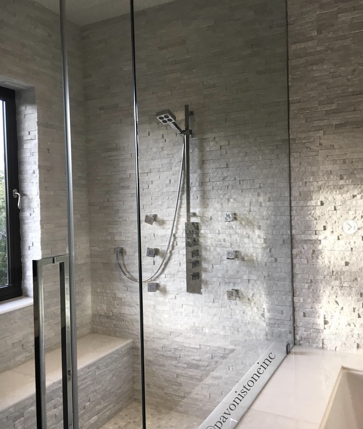 stone shower