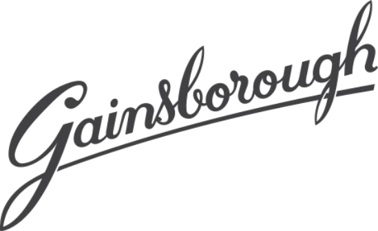 gainsborough logo written in black color