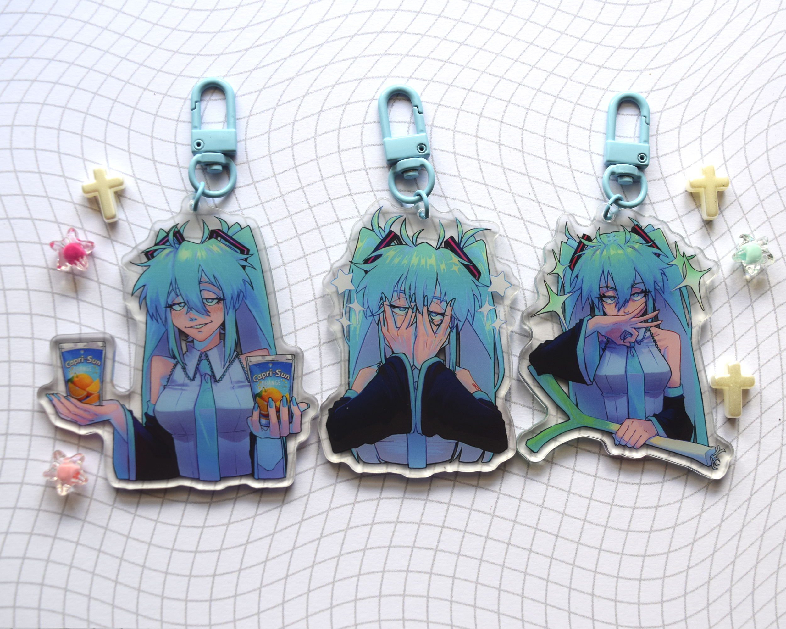 ✟ M da Cherry and Juice M Keychains ✟