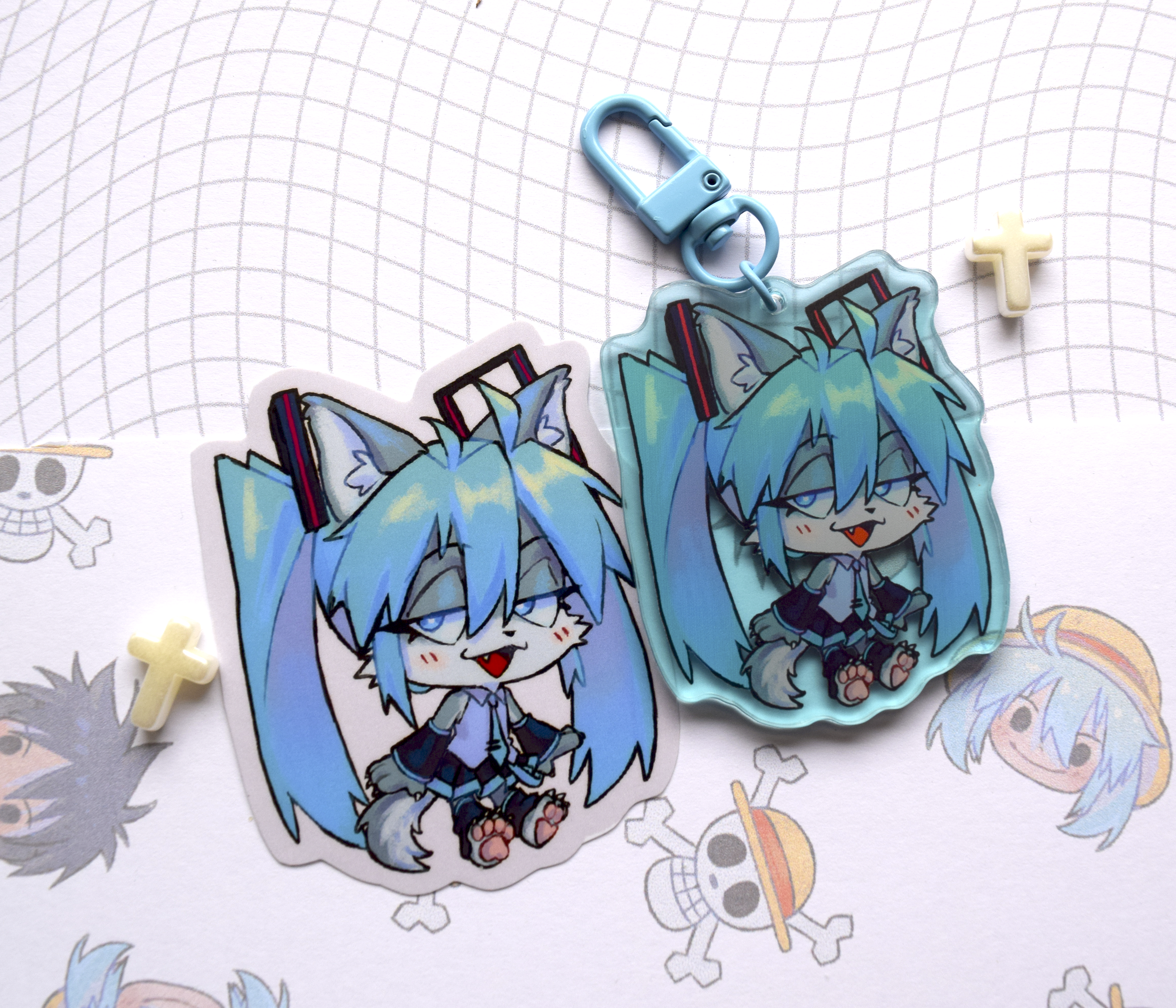 Furry Keychain and Sticker