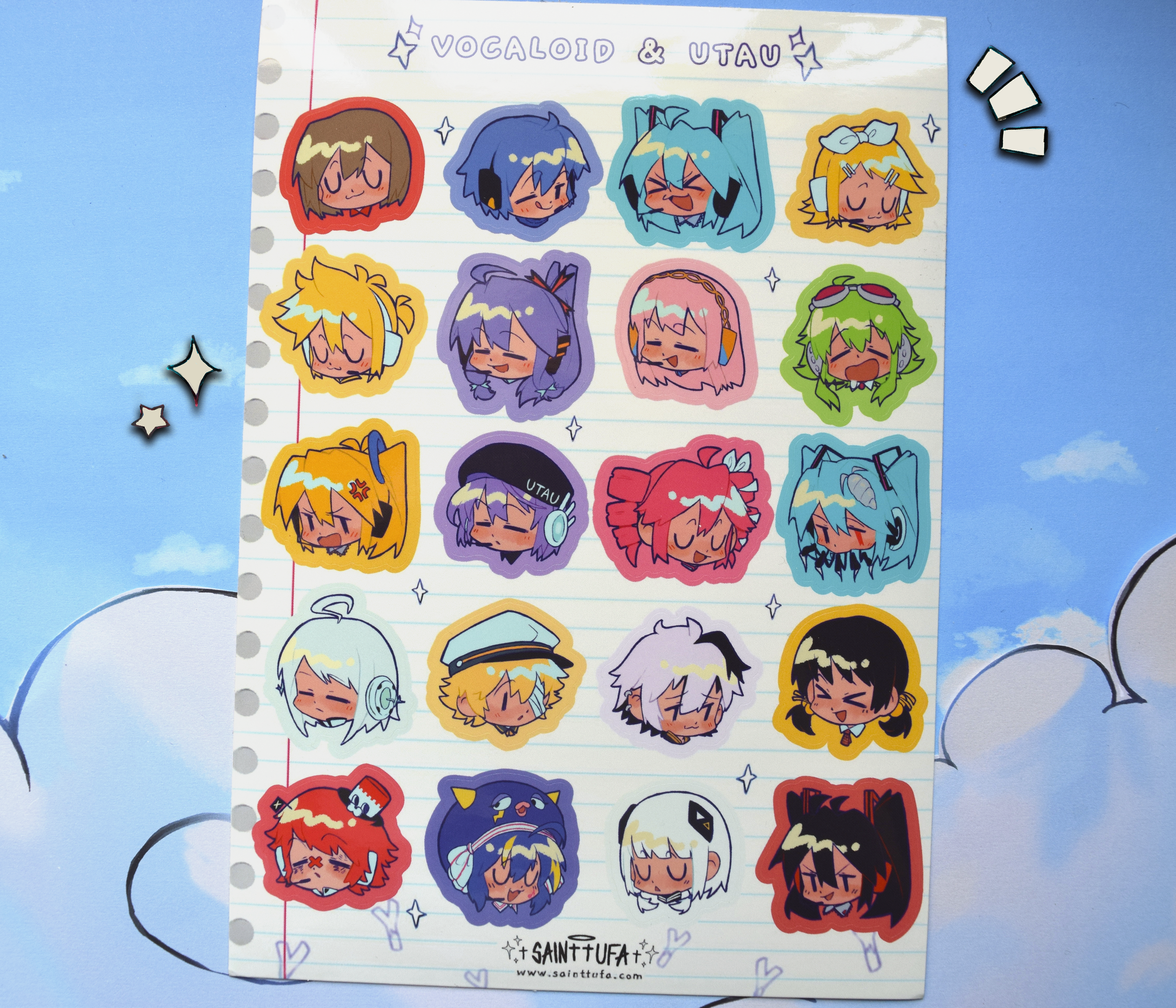 VOCAL & UTA Sticker Sheet