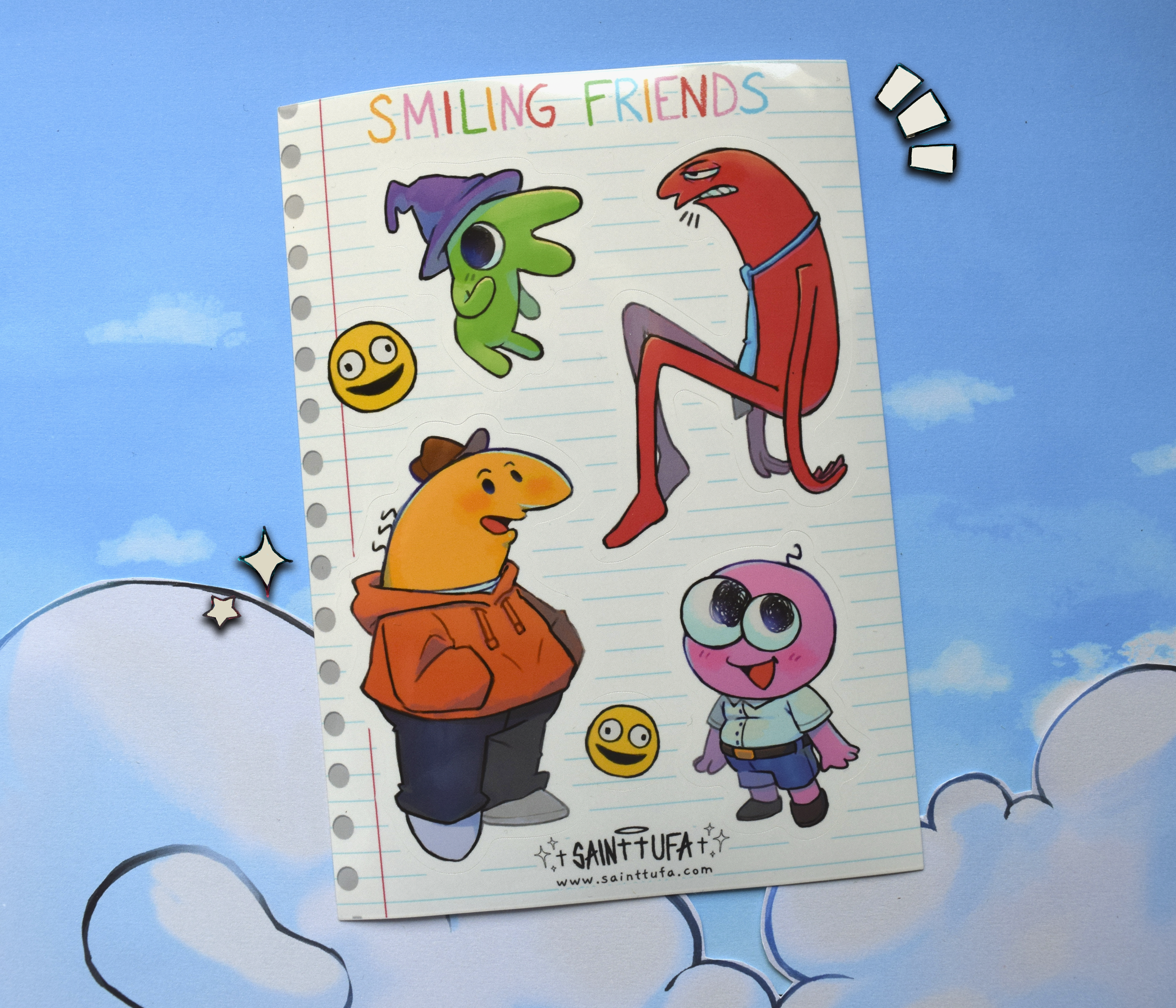 Smiling F. Sticker Sheet