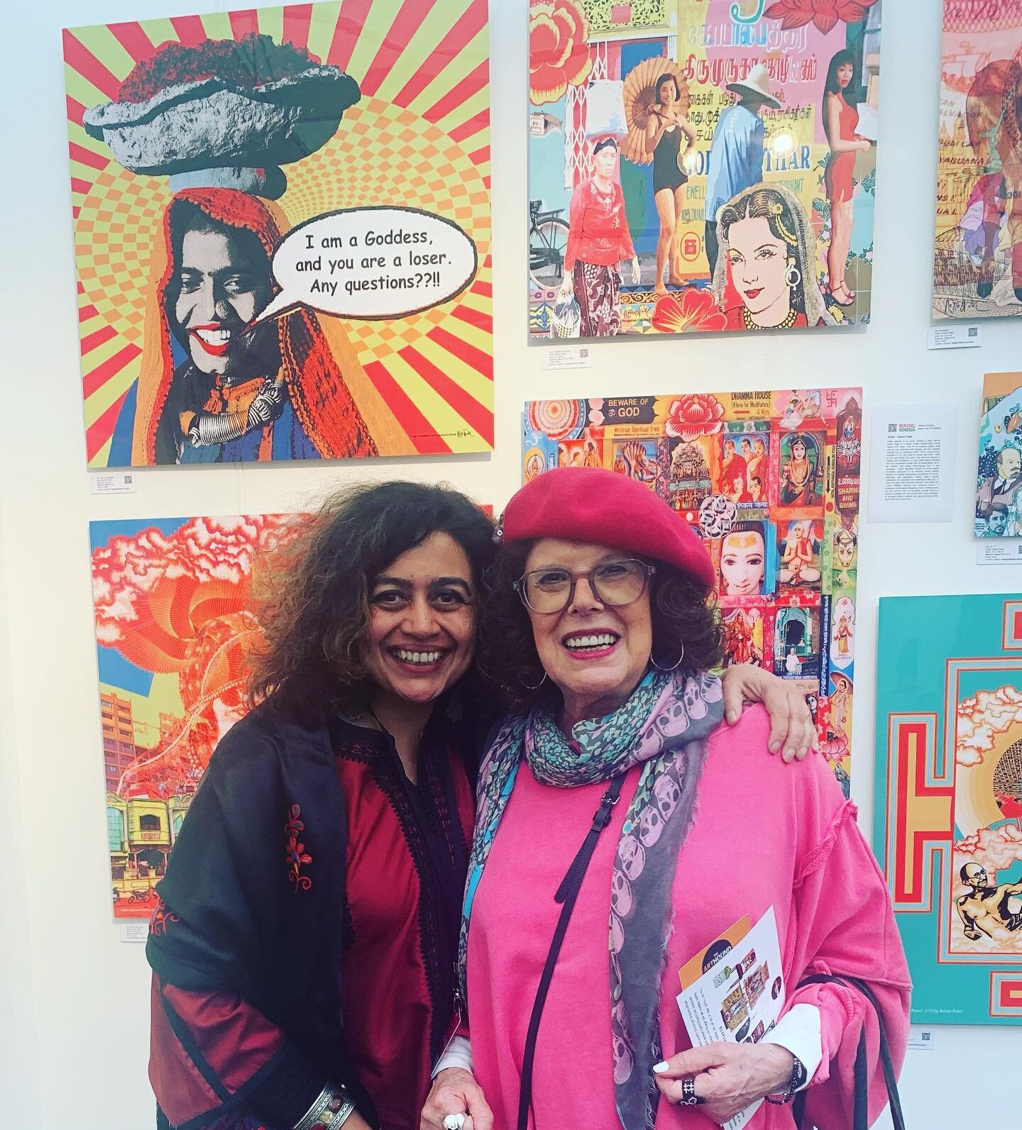 How wonderful to catch up with the oh so talented @ketnapatel_art we met in GOA many years ago when I was in a very dark place&hellip; now my life, like hers, is full of colour&hellip; go check out her art @magicofindia @affordableartfairuk then pop 