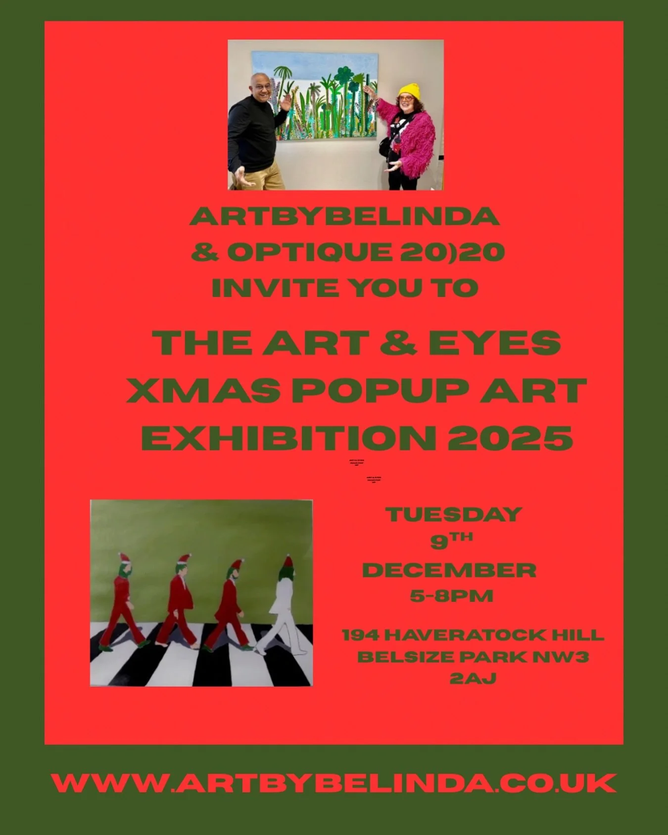 my artwork is coming to @optique2020_nw3 again! please comment if you can join us for mince pies &amp; a festive drink next tuesday 5-8pm 194 Haverstock Hill (2 mins from Belsize Park tube)#artforsale #colourfulart #abstractpaintings #collageart#orig