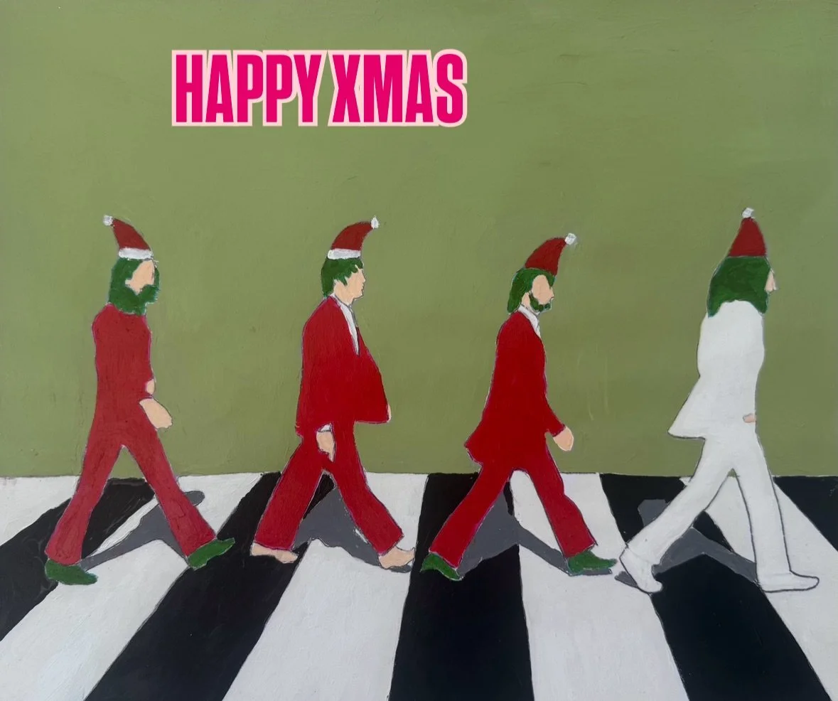 HAPPY XMAS TO ALL MY FRIENDS &amp; FOLLOWERS IRL &amp; VIRTUAL #xmaslove #prayforpeace #beatlespainting #beatlesforever #johnlennon
