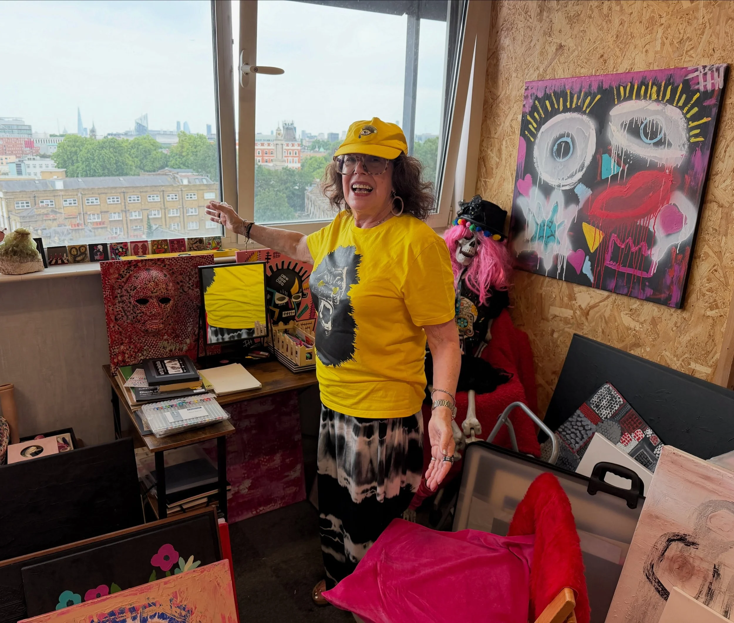 SAVE THE DATE 20/06/26 AREBYTE OPEN STUDIOS come to the sixth floor &amp; admire the spectacular view of London as well as my colourful paintings! #camdenstudio #artincamden #buyfromlivingartists