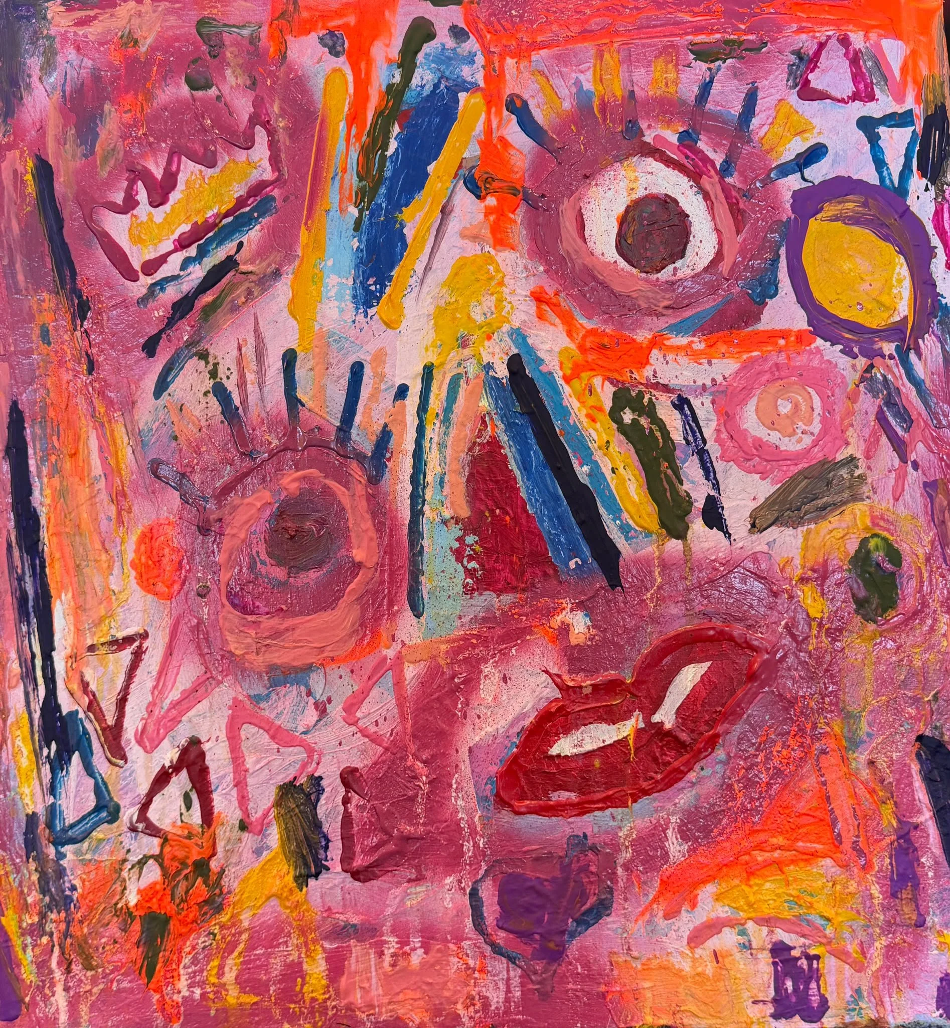 Whats Love Got To Do With It 
H50cm x W50cm £600 
Acrylic on canvas