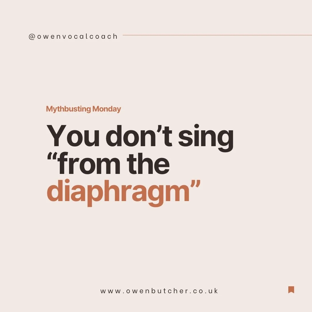 &ldquo;Sing from your diaphragm&rdquo; is one of the most common pieces of advice you&rsquo;ll receive as a young singer &mdash; and one of the most misleading.

The diaphragm is, of course, absolutely essential for breathing.

But here&rsquo;s the k