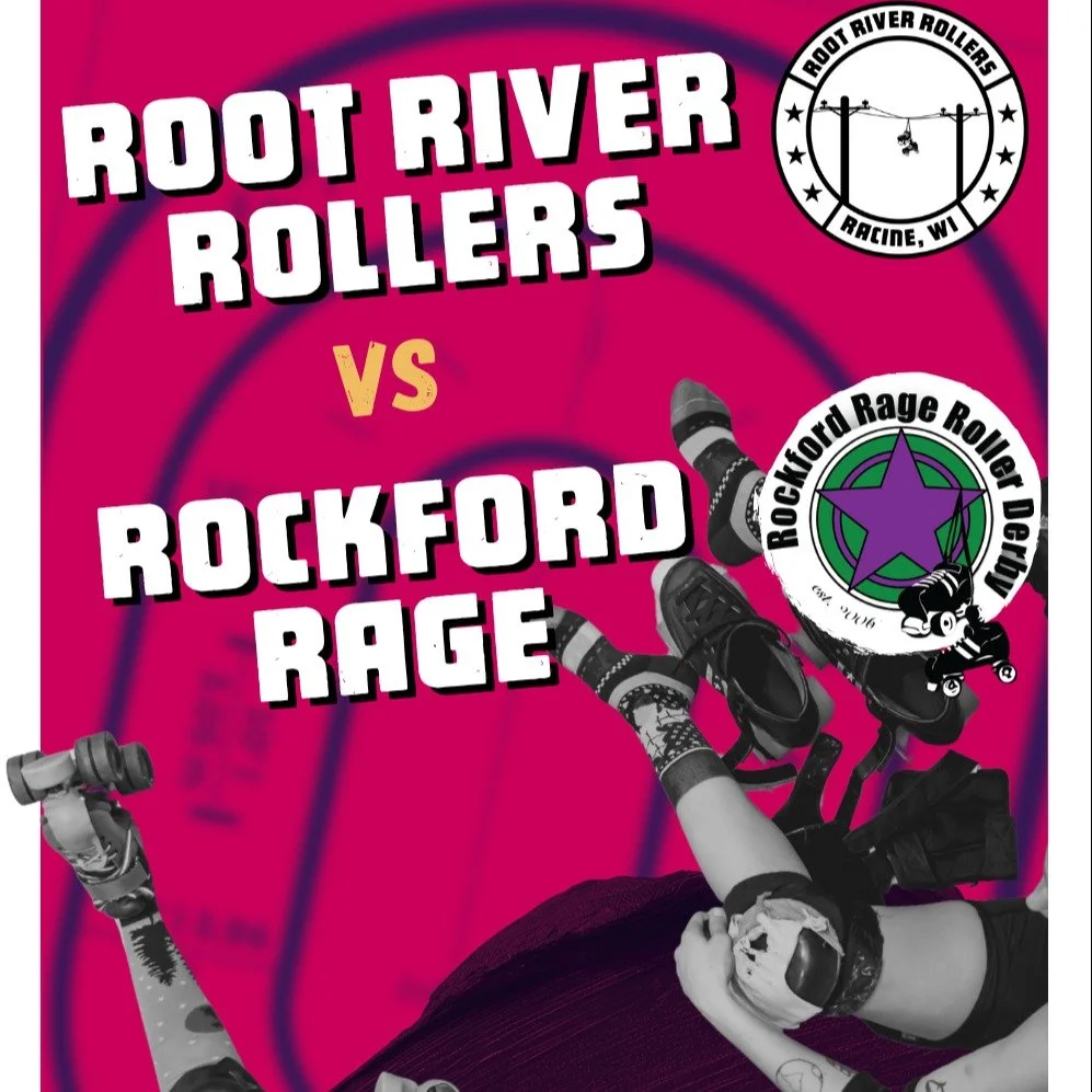 Right around the corner now... This Saturday we are hosting our November home bout! Come watch the Root River Rollers as we come head to head with Rockford Rage Roller Derby! 🎉 #rollerderby #rootriverrollers #rollerderbybout #homegame