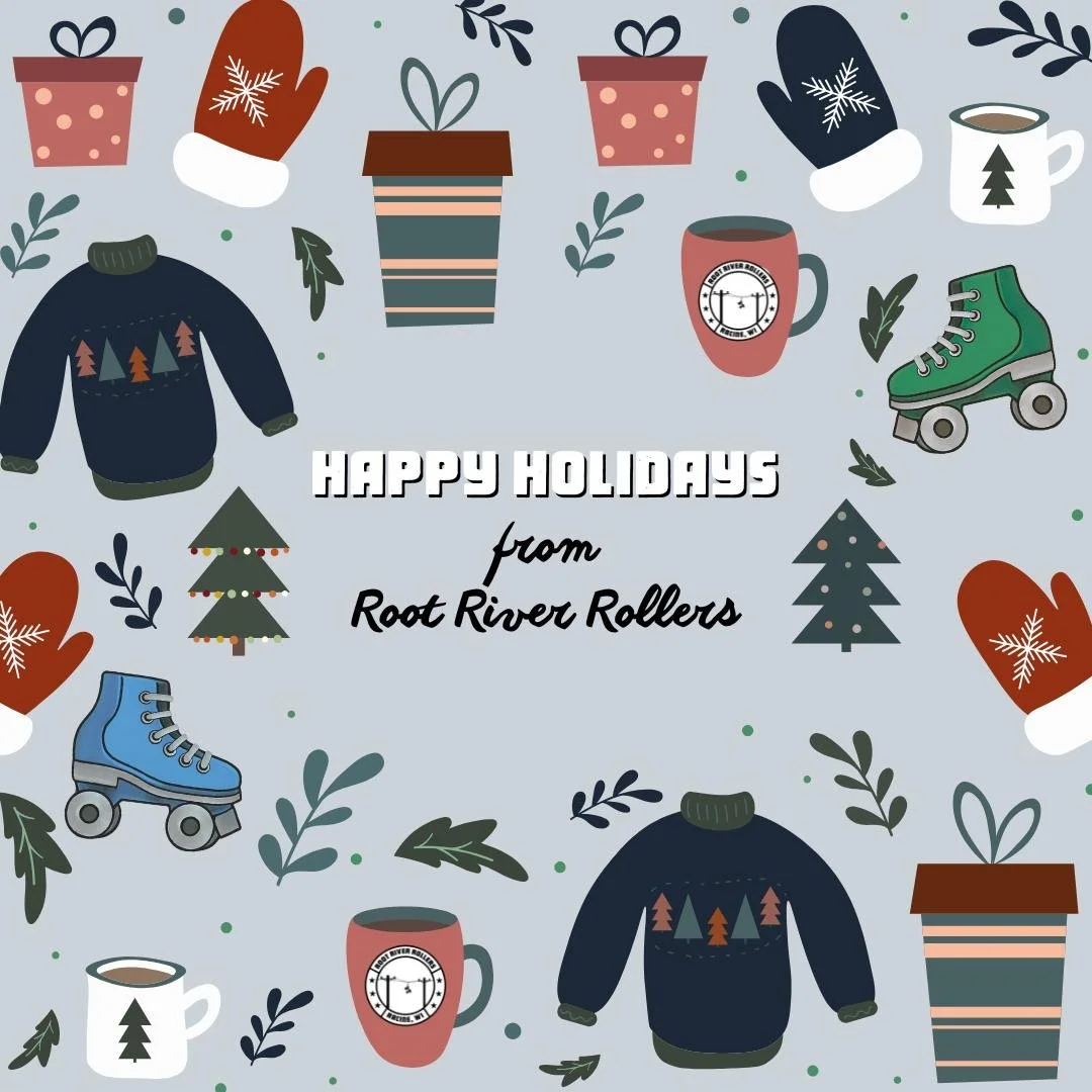 Happy Holidays from the Root River Rollers! 
We hope you enjoy the season with friends, family, and loved ones.

#happyholidays #rootriverrollers #rollerderbyfamily #rollerderby #holidayseason