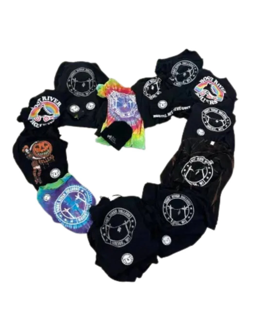 Merch alert that we know you're going to love! Available for sale at our last home bout on 4/25 are new designs and they will not be printed again making them a 2026 season specialty! We also have your RRR fan staples of- black t shirt,  black hoodie