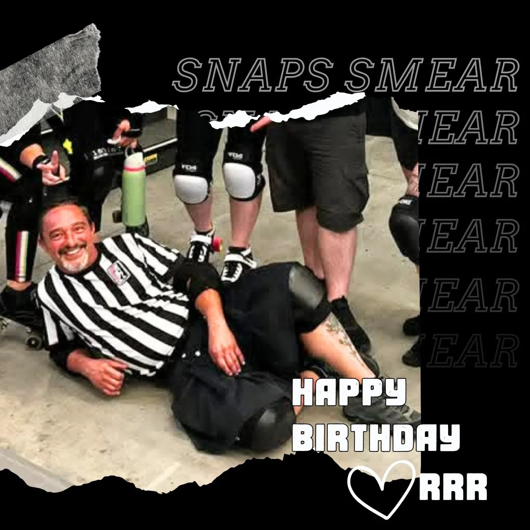 Happy Birthday to Snaps Smear! 🎉🛼
Hope you have an awesome day and get to celebrate big. So glad you&rsquo;re part of the derby crew 💜