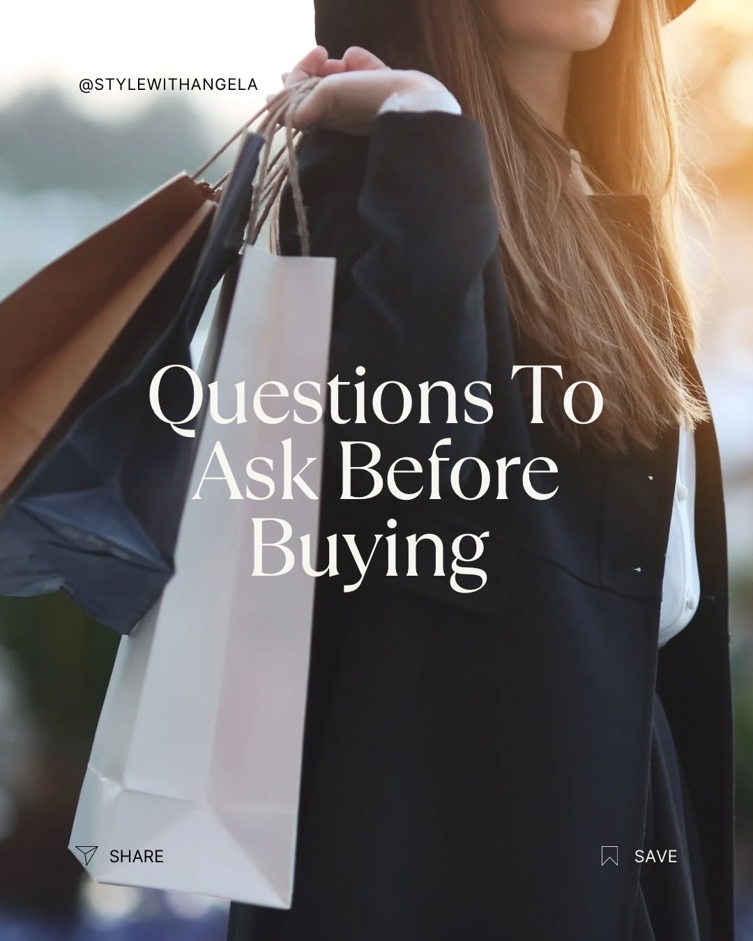 When shopping for new clothing, what do you think about when deciding to buy a piece or not?

I would encourage you to add these questions to dig deeper and decide if the purchase is worth your investment:

- Is this a design that I love and will wan