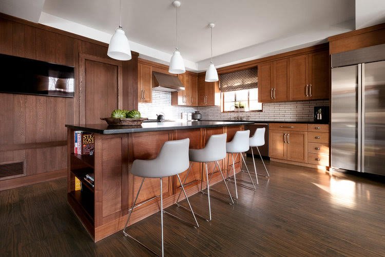Kitchen renovation in a Putnam Valley lake house featuring custom cabinetry, natural materials, and an open layout designed for everyday living.