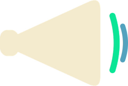 Illustration of a flashlight projecting light with gradient colors.
