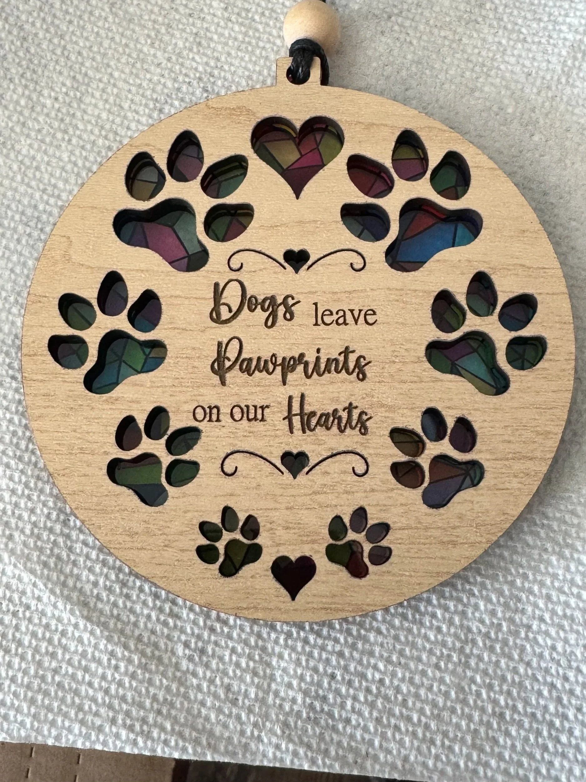 Dog Paws Suncatcher (Round)