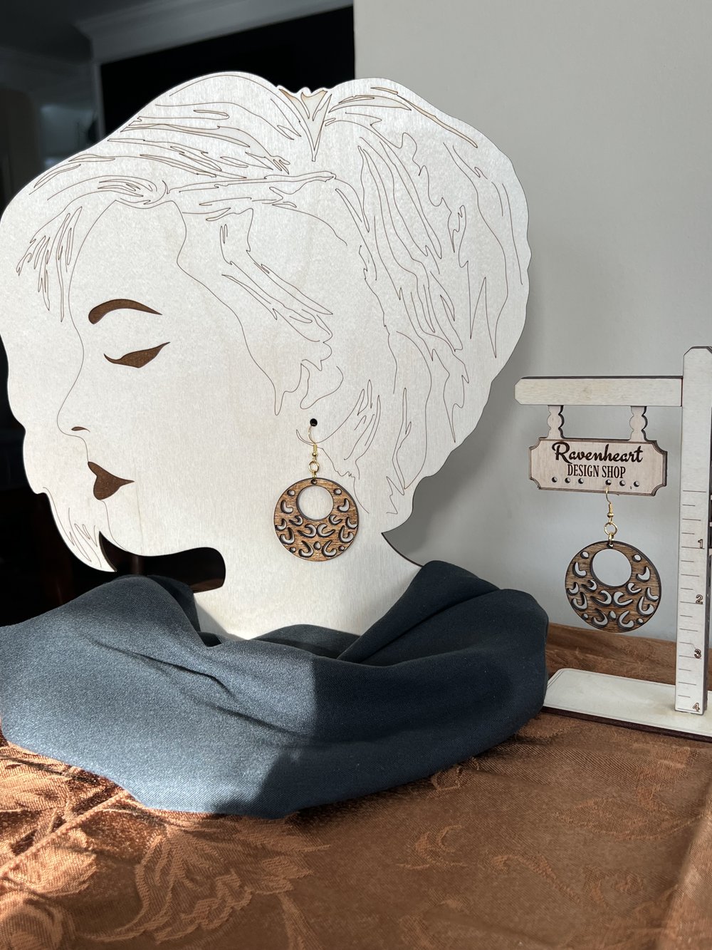 Charlotte Boho Bangle Wood Earrings — Ravenheart Design Shop