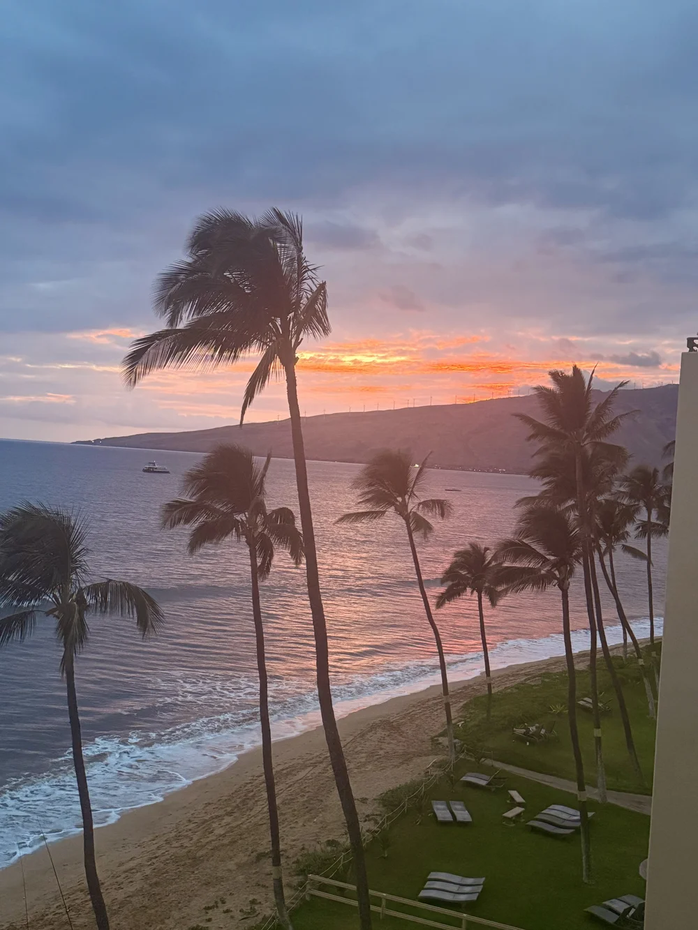 Sunset on our first night