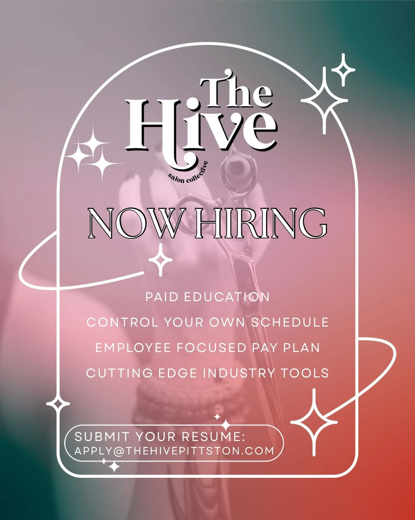 Think you&rsquo;re a good fit? 👀 

The Hive is always looking for creative, passionate, and driven stylists to join our ranks! 
Paid education - in salon &amp; on the road, you&rsquo;ll meet some of your fave educators.
Control your own schedule - V